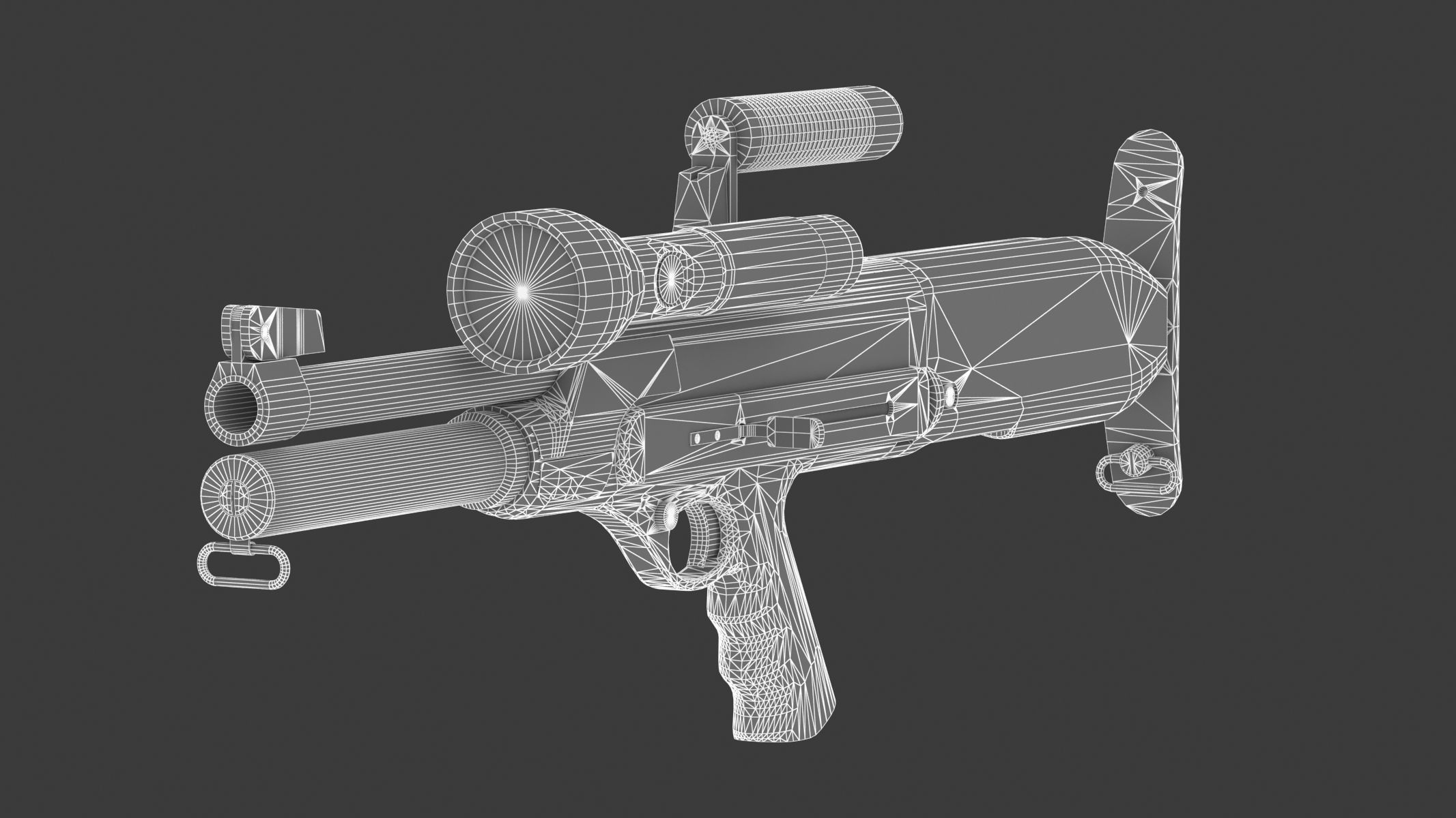 High Standard Model 10 Low Poly PBR Realistic Low-poly 3D model_18