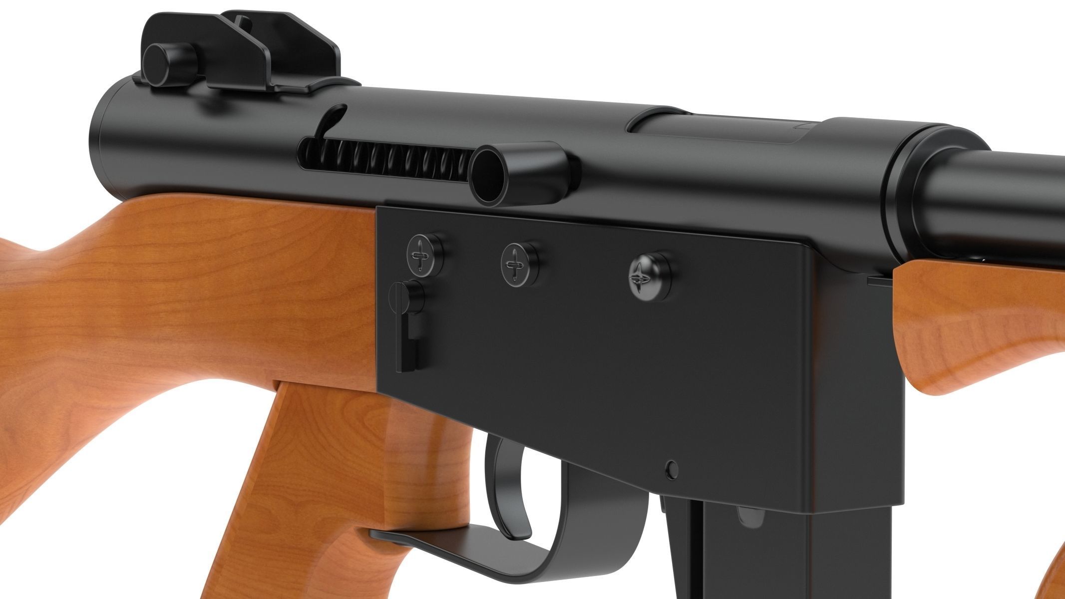 Ingram Model 6 Submachine gun 3D model_9