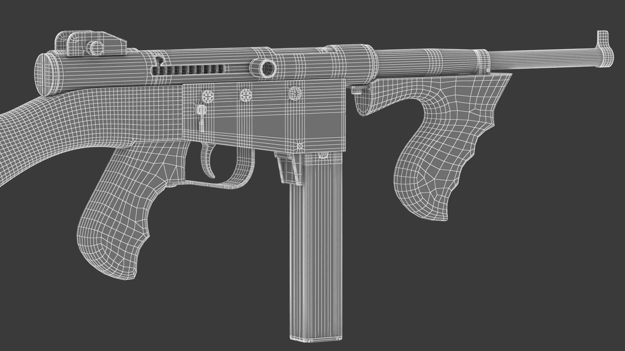 Ingram Model 6 Submachine gun 3D model_20