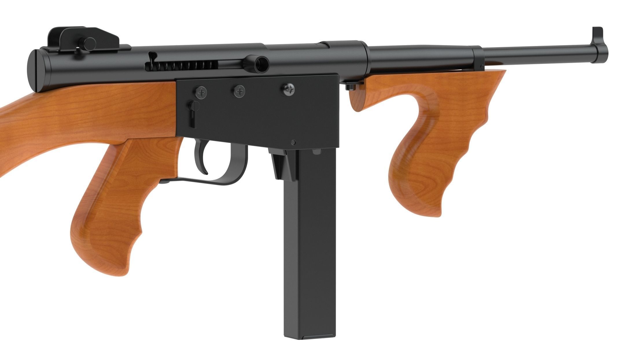 Ingram Model 6 Submachine gun 3D model_5
