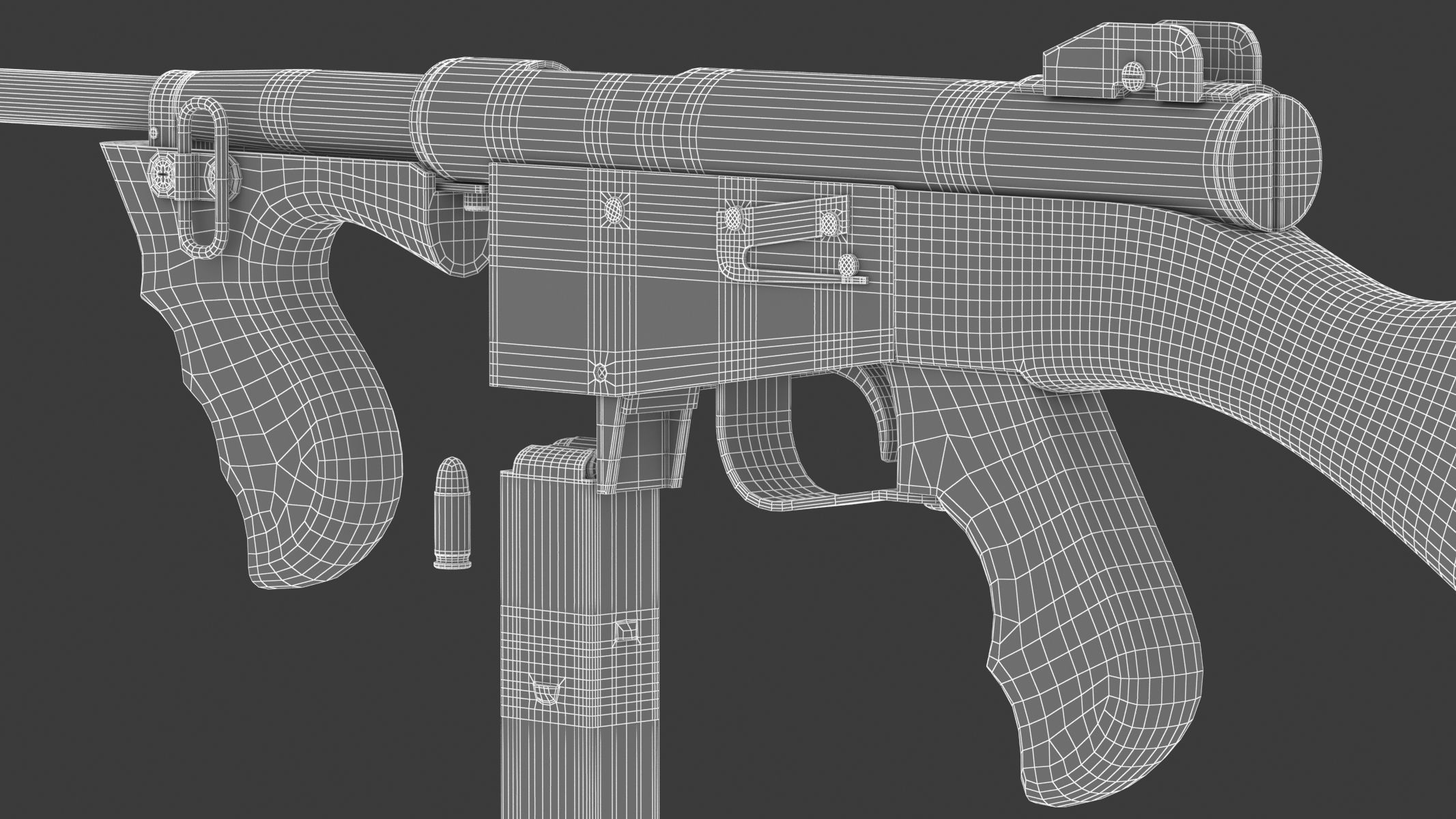 Ingram Model 6 Submachine gun 3D model_29