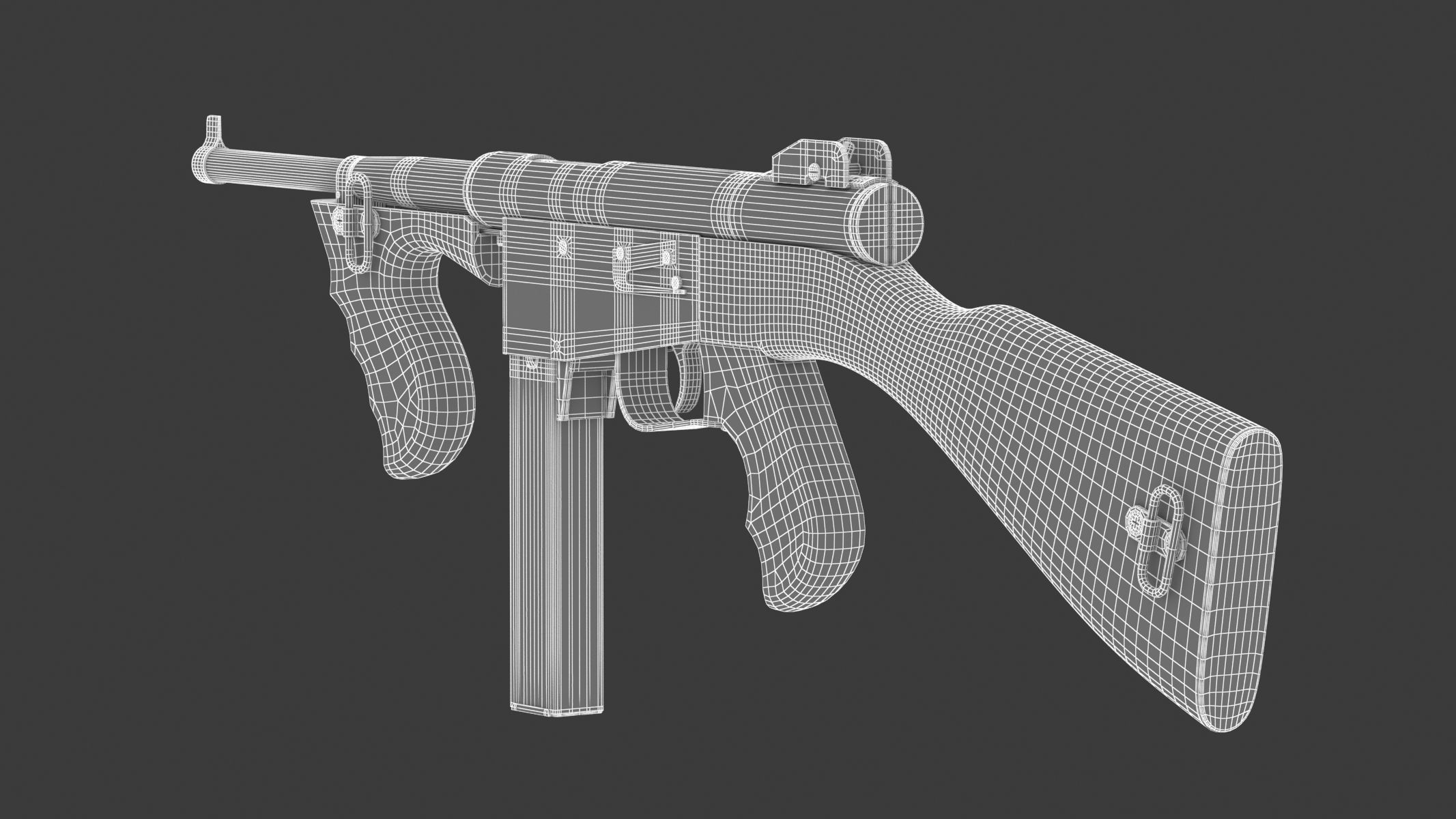 Ingram Model 6 Submachine gun 3D model_16