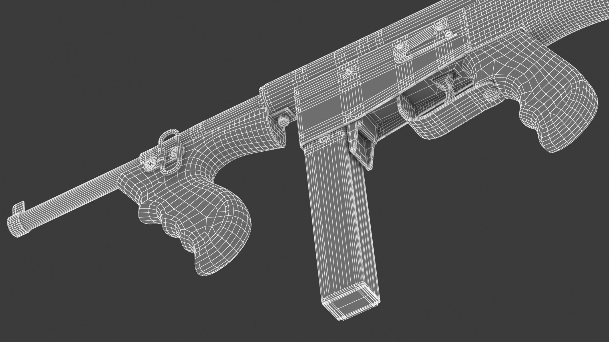 Ingram Model 6 Submachine gun 3D model_25