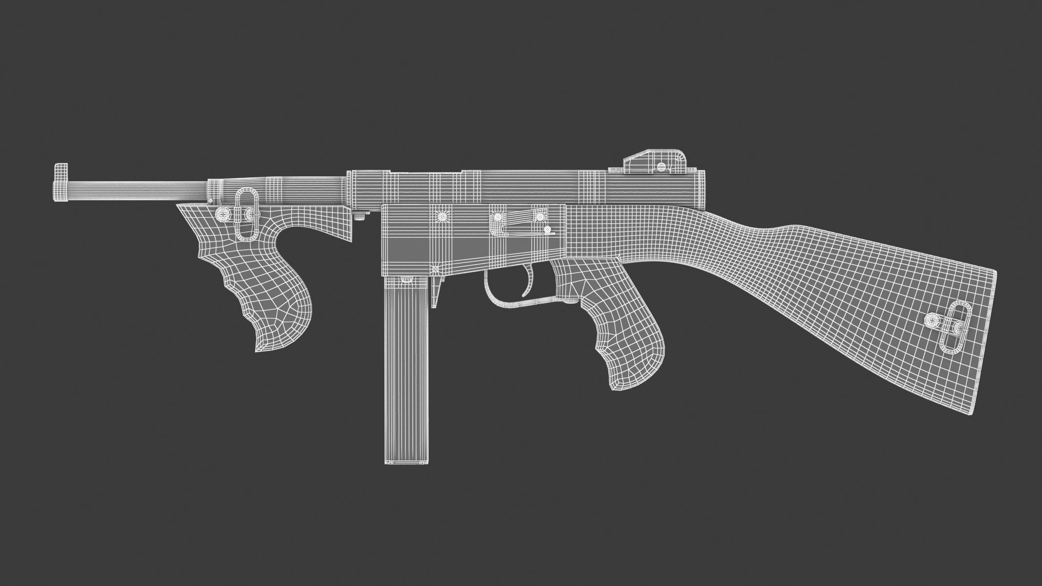Ingram Model 6 Submachine gun 3D model_17