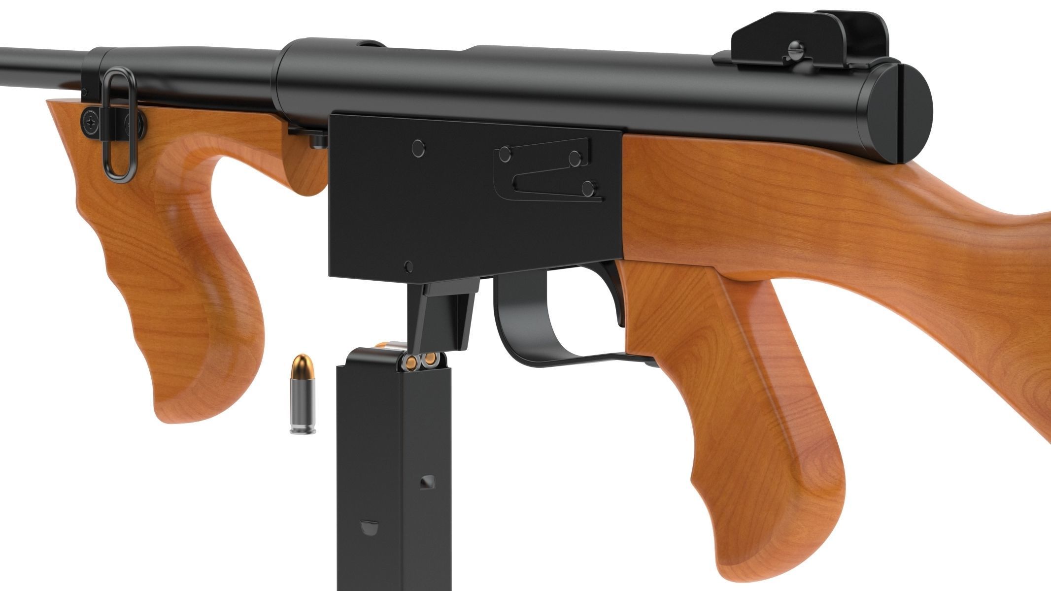 Ingram Model 6 Submachine gun 3D model_14