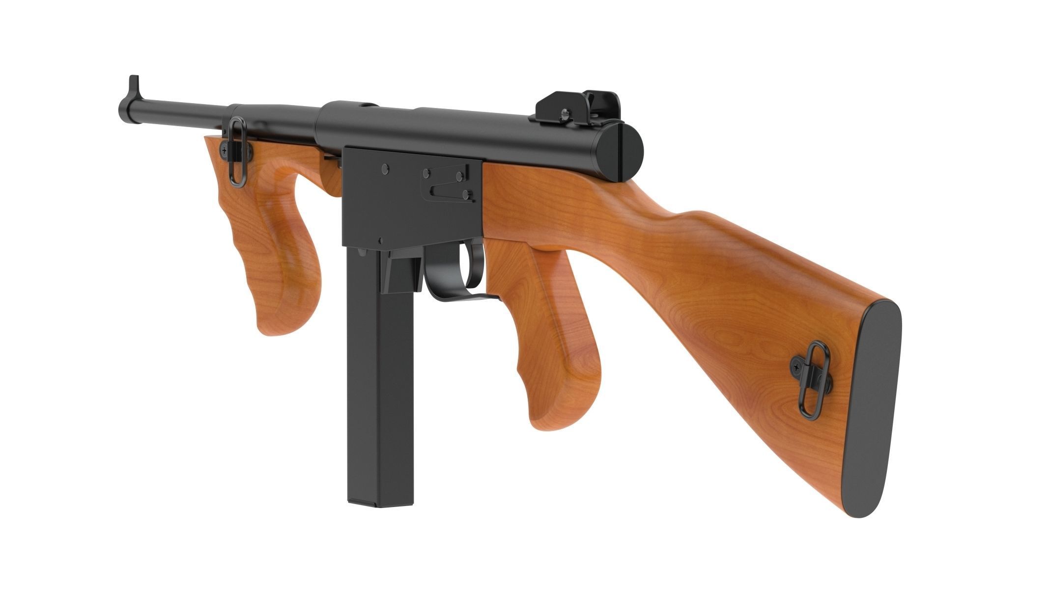 Ingram Model 6 Submachine gun 3D model_1
