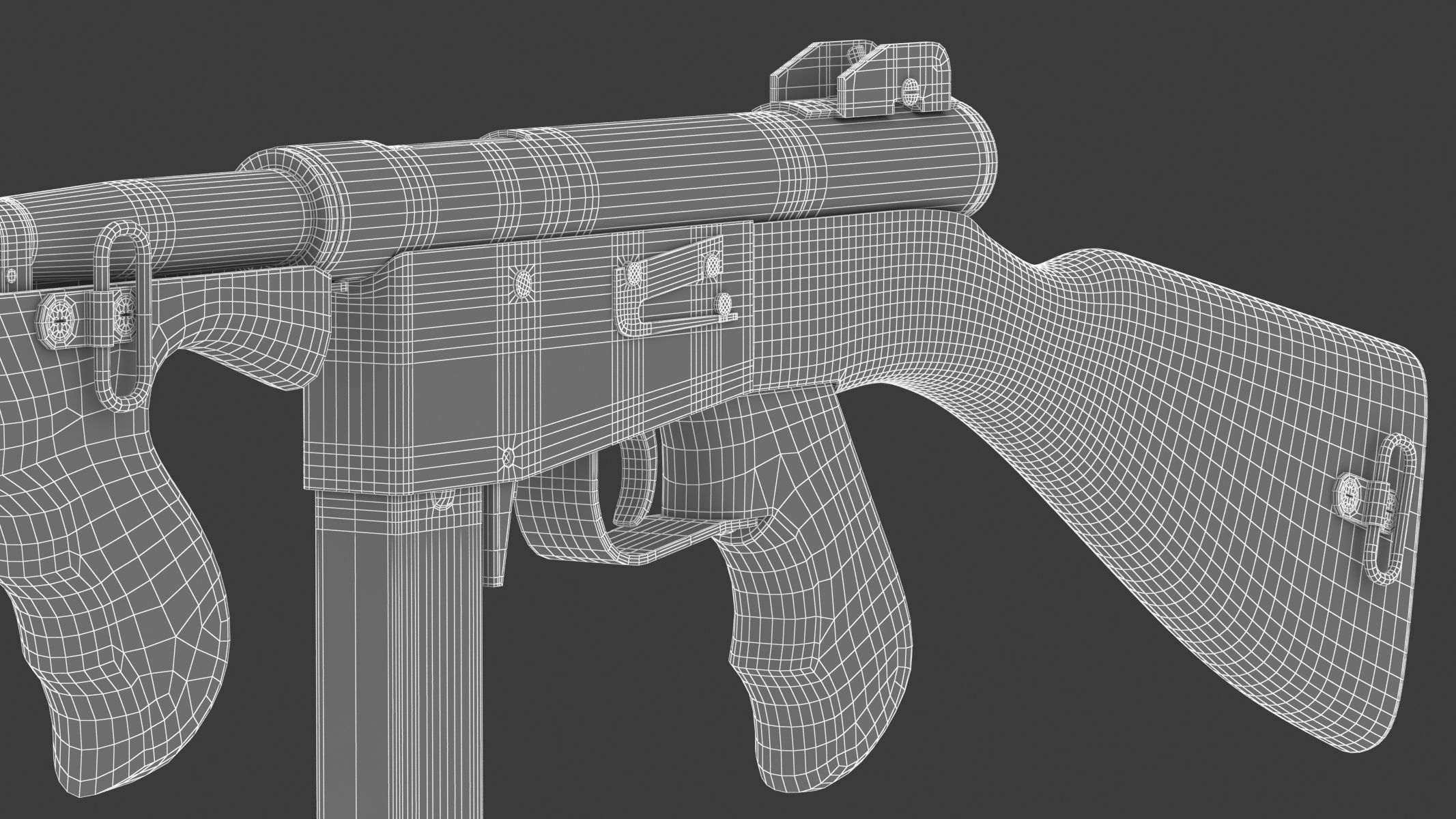 Ingram Model 6 Submachine gun 3D model_23