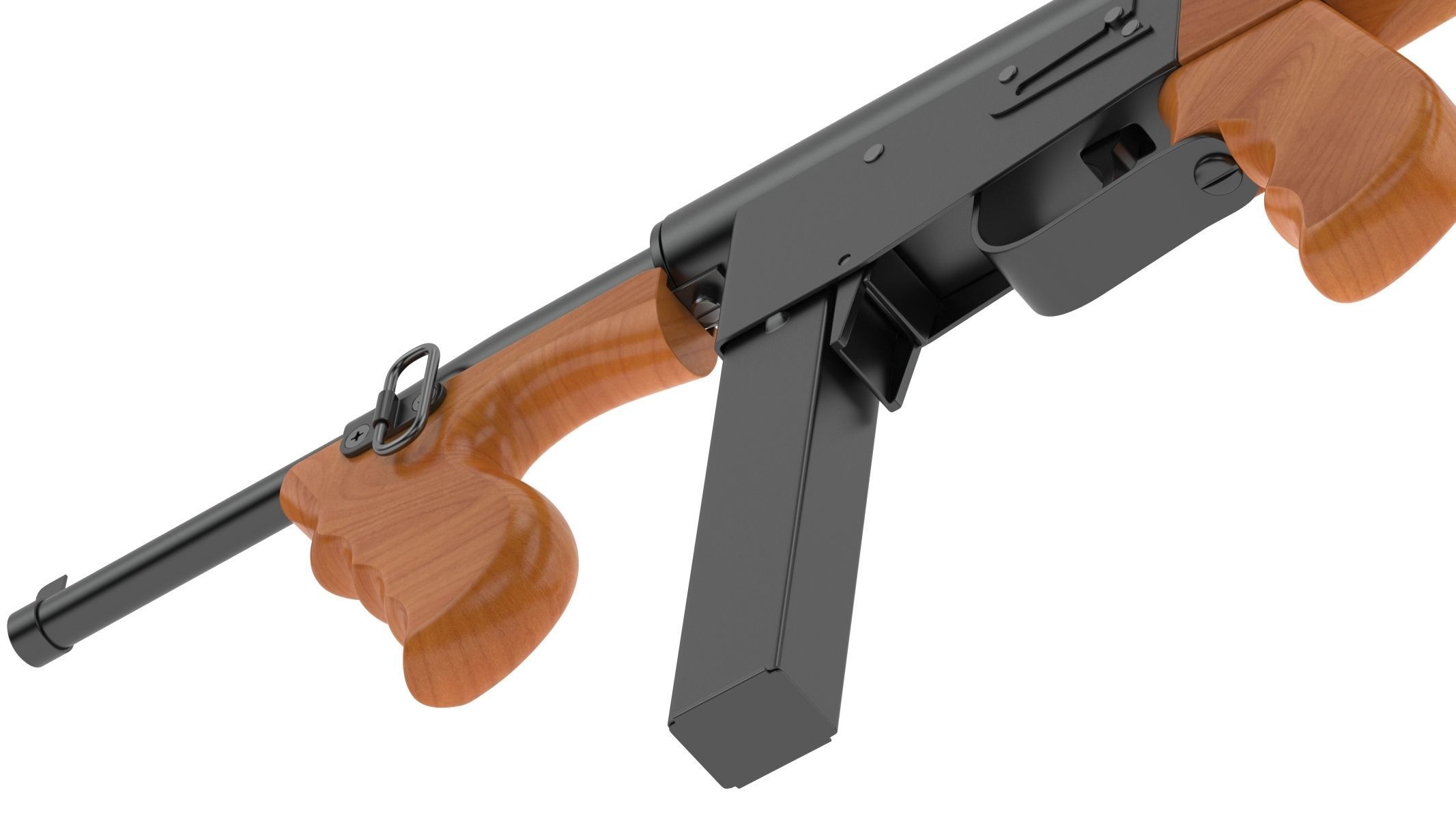 Ingram Model 6 Submachine gun 3D model_10