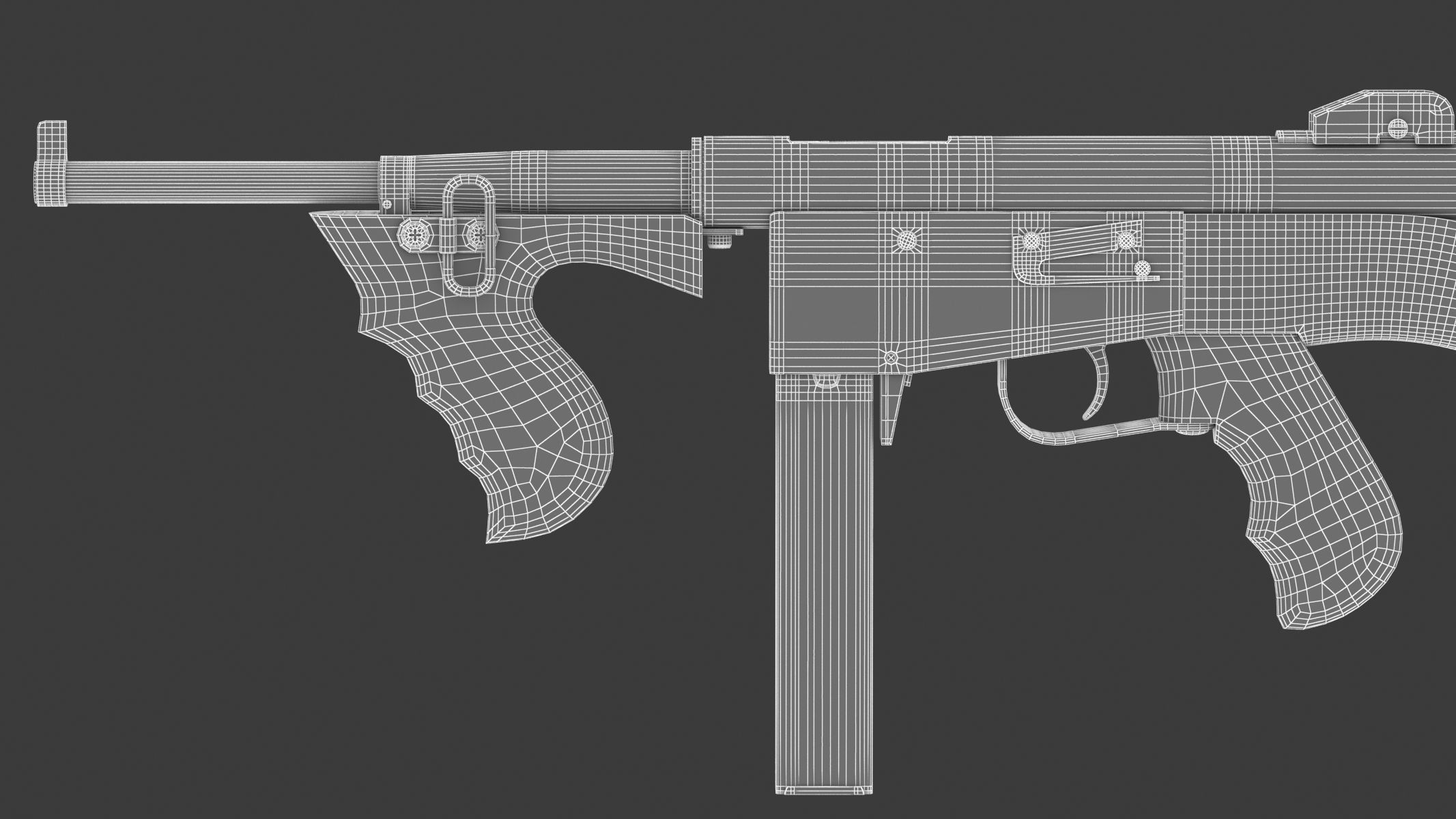 Ingram Model 6 Submachine gun 3D model_22