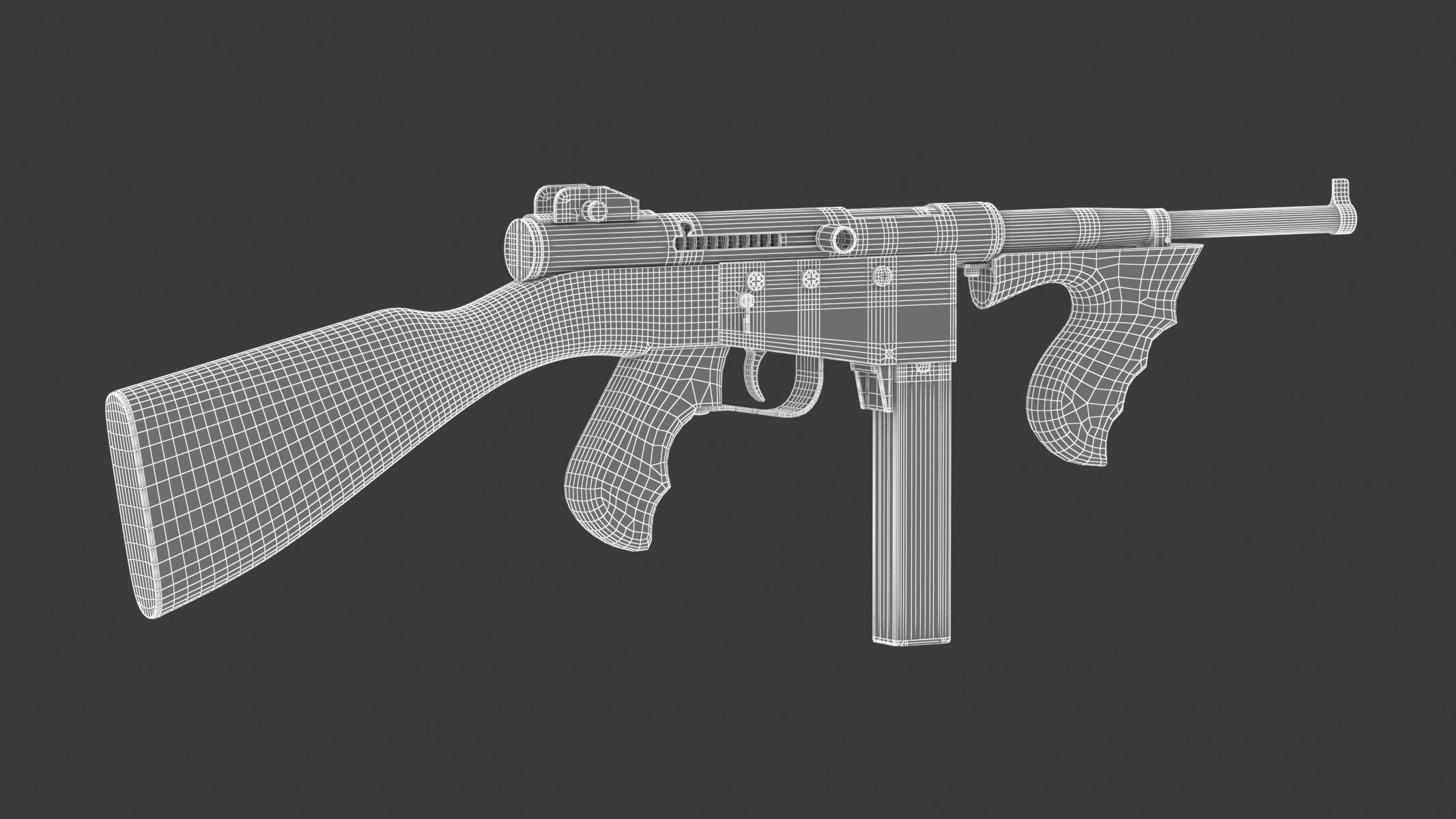 Ingram Model 6 Submachine gun 3D model_15