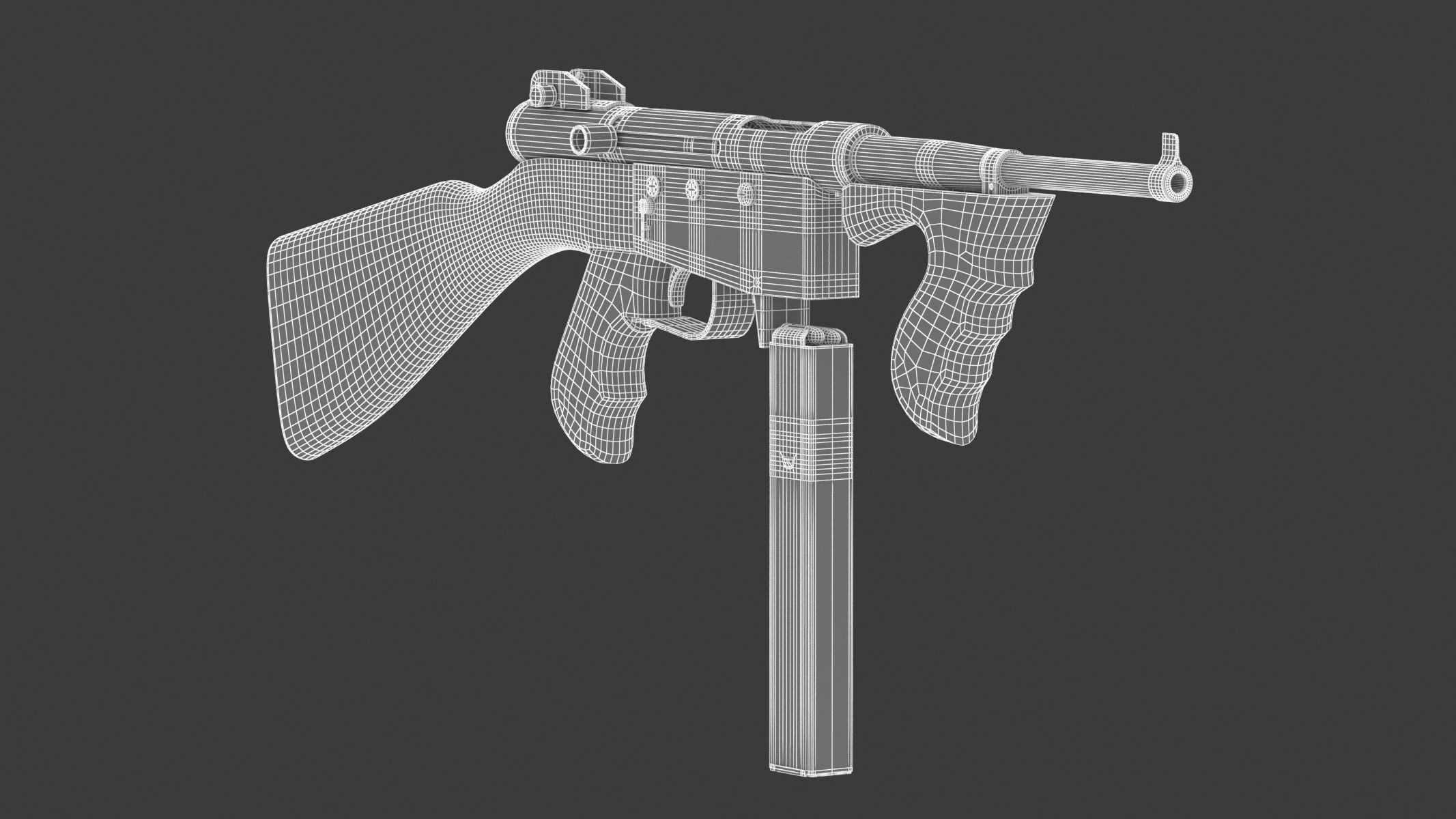 Ingram Model 6 Submachine gun 3D model_19