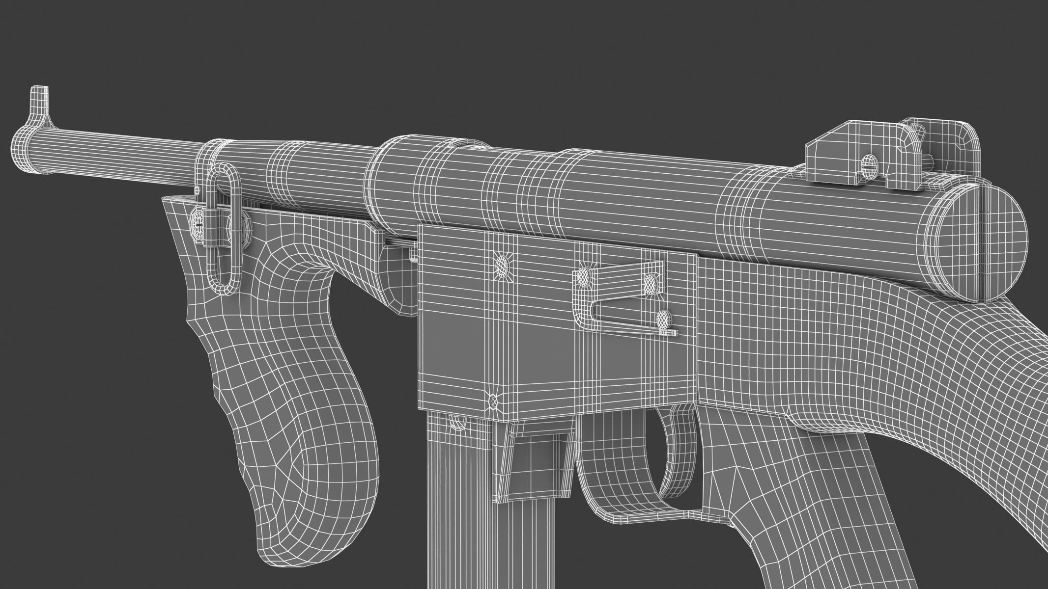 Ingram Model 6 Submachine gun 3D model_21