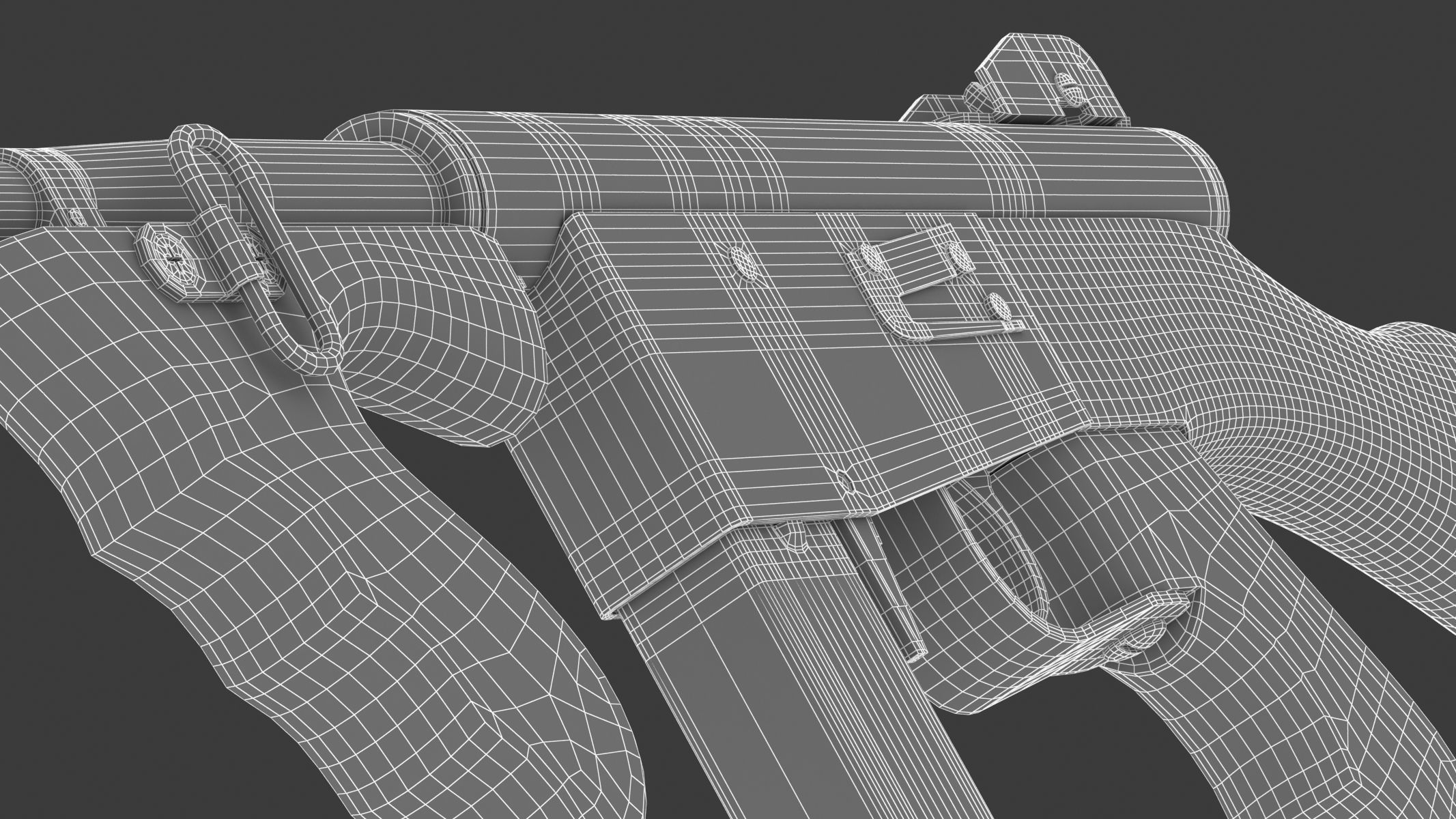 Ingram Model 6 Submachine gun 3D model_28