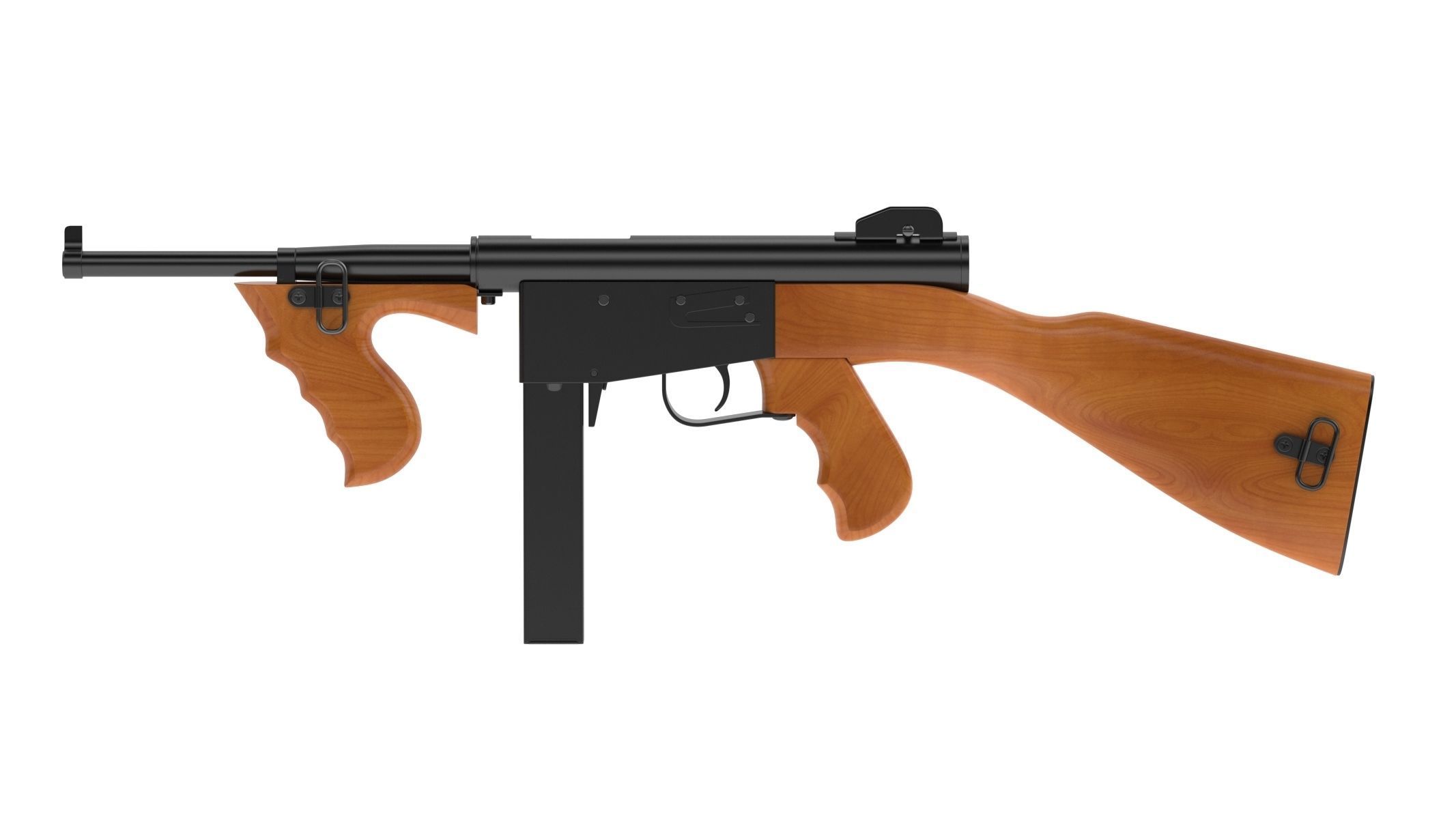 Ingram Model 6 Submachine gun 3D model_2