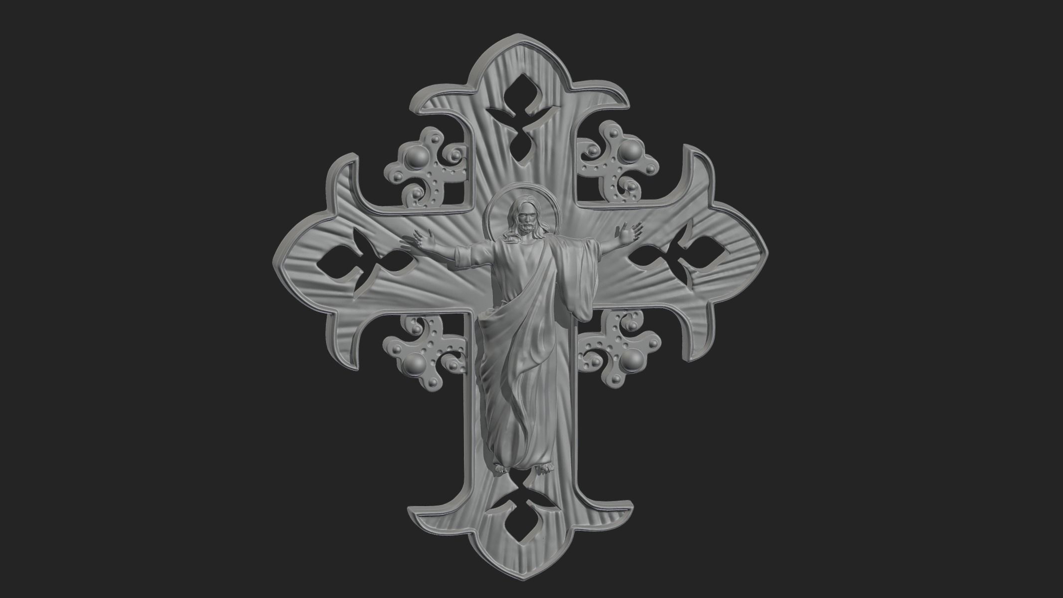 Jesus Ascension 3D print model_14
