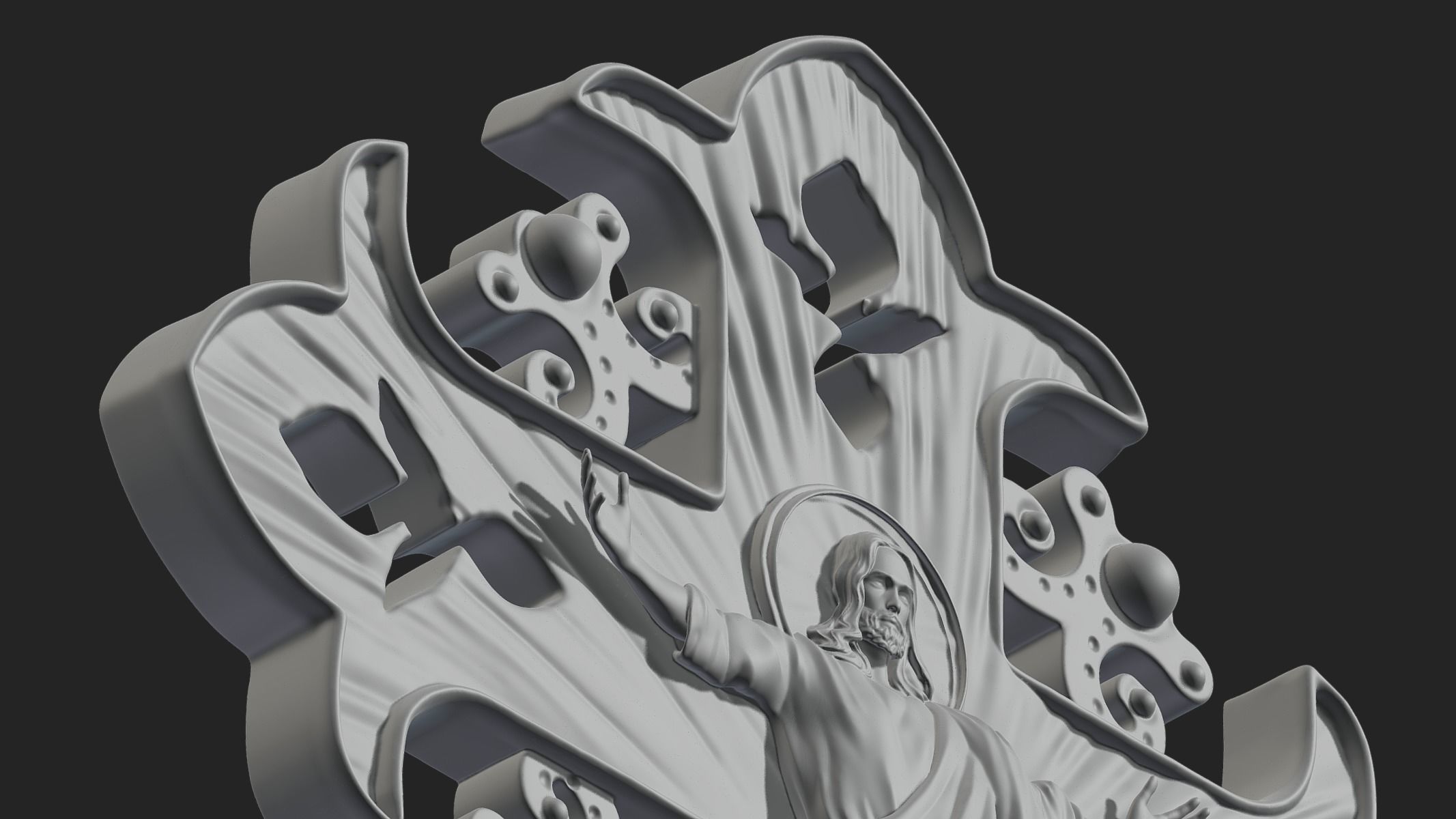 Jesus Ascension 3D print model_3