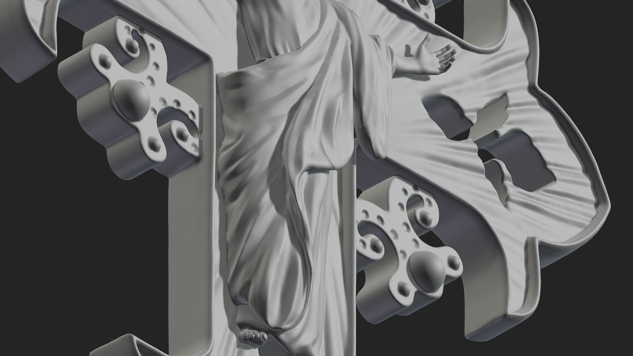 Jesus Ascension 3D print model_4