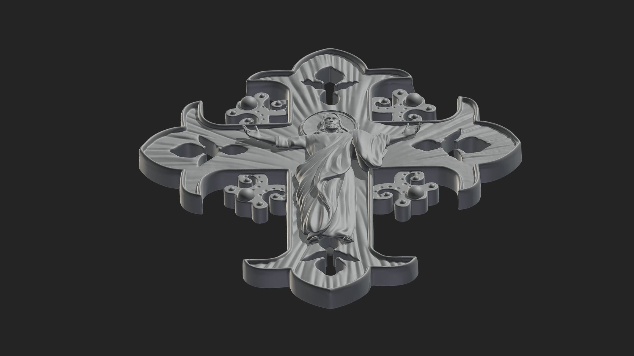 Jesus Ascension 3D print model_13