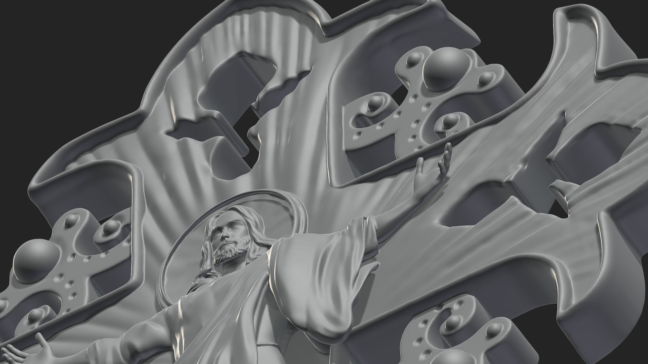 Jesus Ascension 3D print model_5