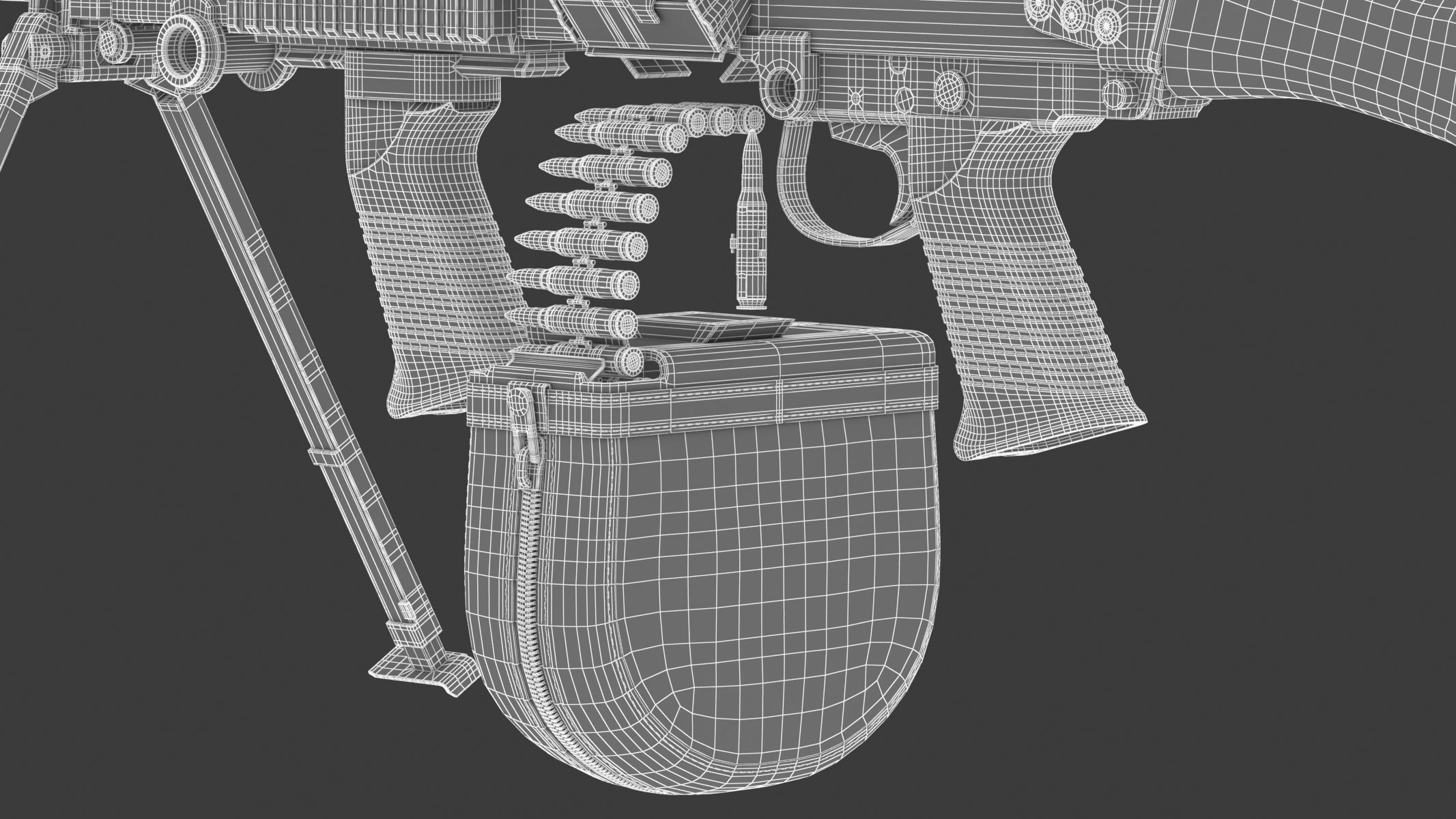 M249 Light Machine Gun 3D model_29