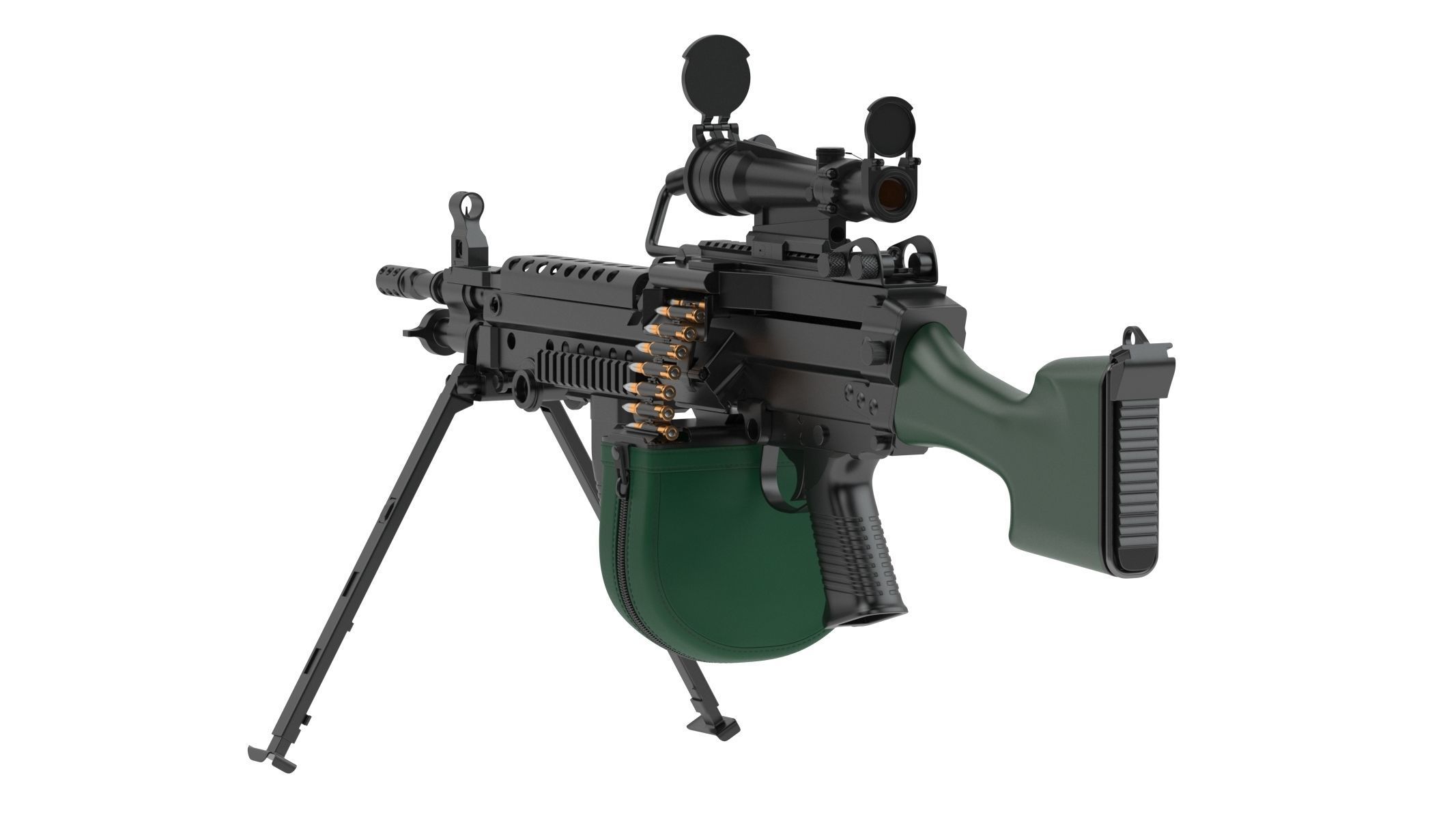M249 Light Machine Gun 3D model_1