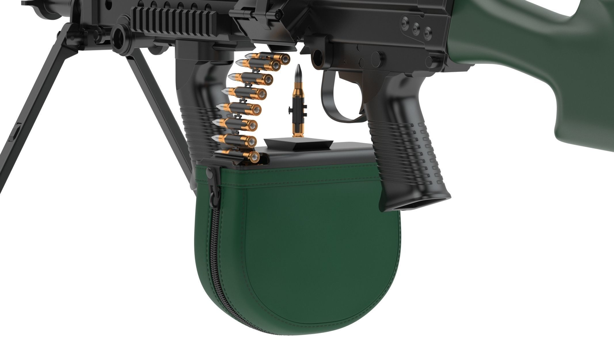 M249 Light Machine Gun 3D model_14