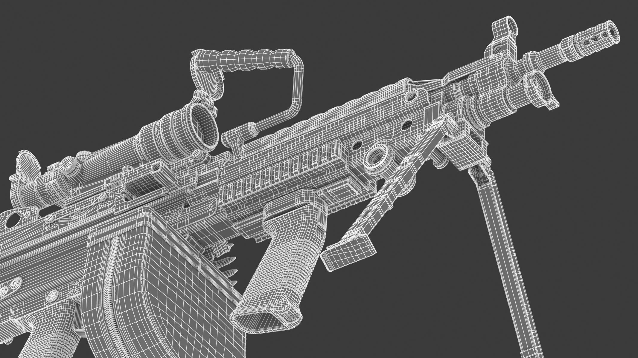 M249 Light Machine Gun 3D model_27