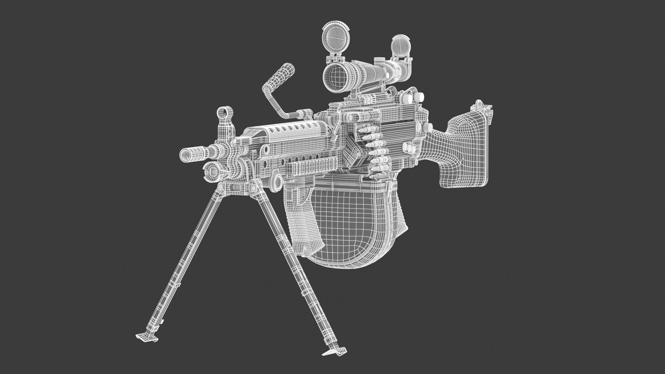 M249 Light Machine Gun 3D model_18