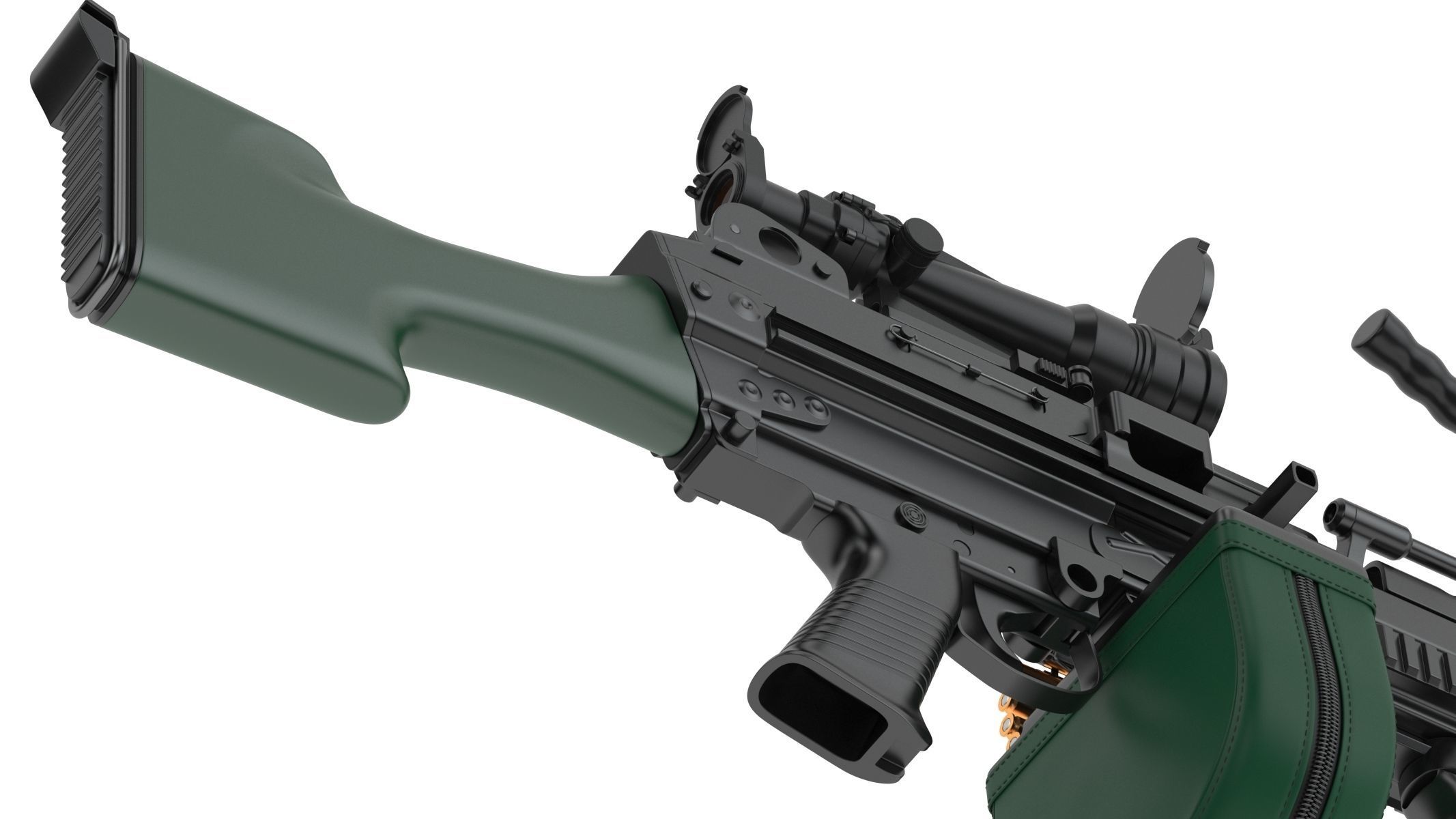 M249 Light Machine Gun 3D model_11