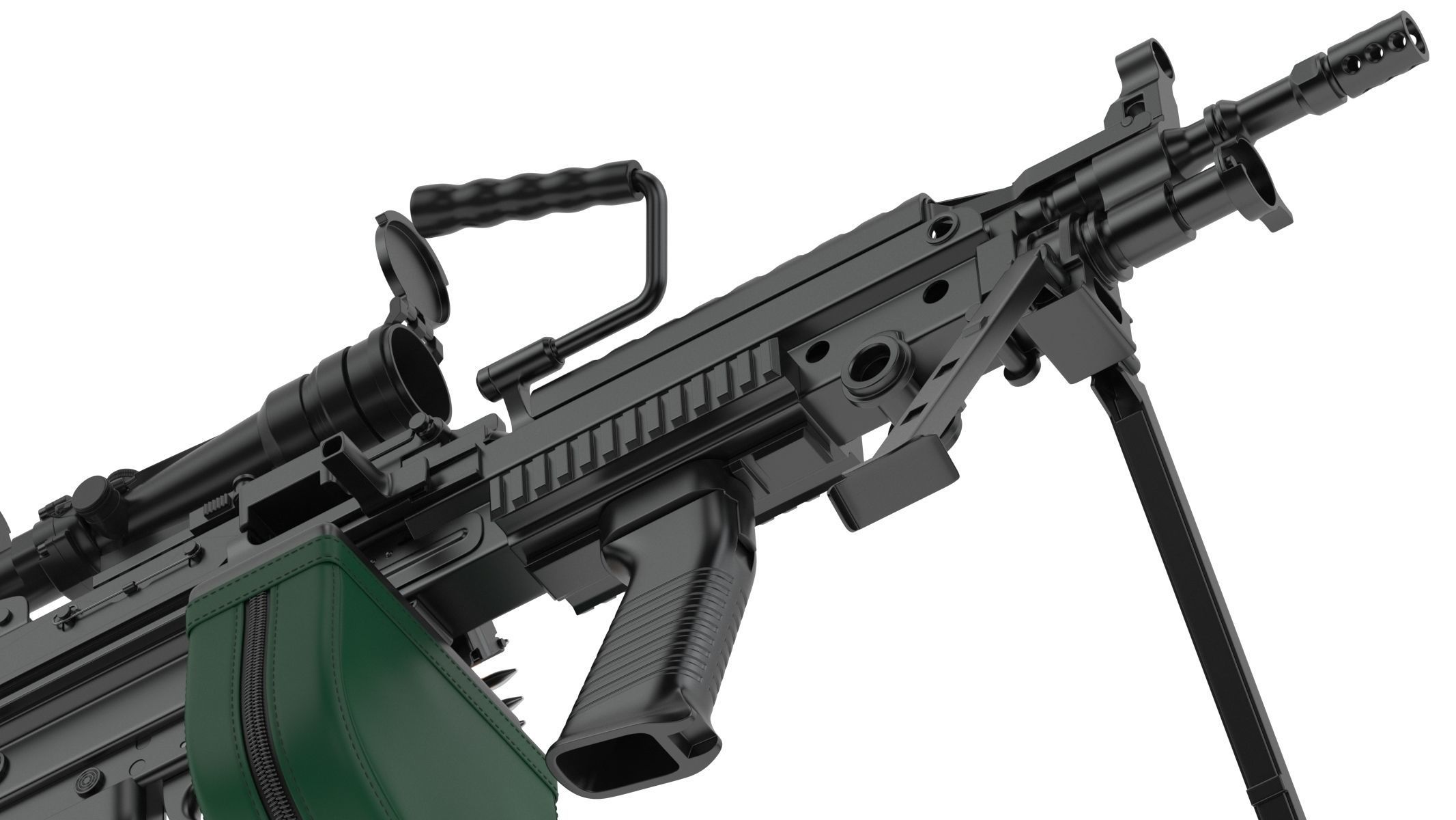 M249 Light Machine Gun 3D model_12