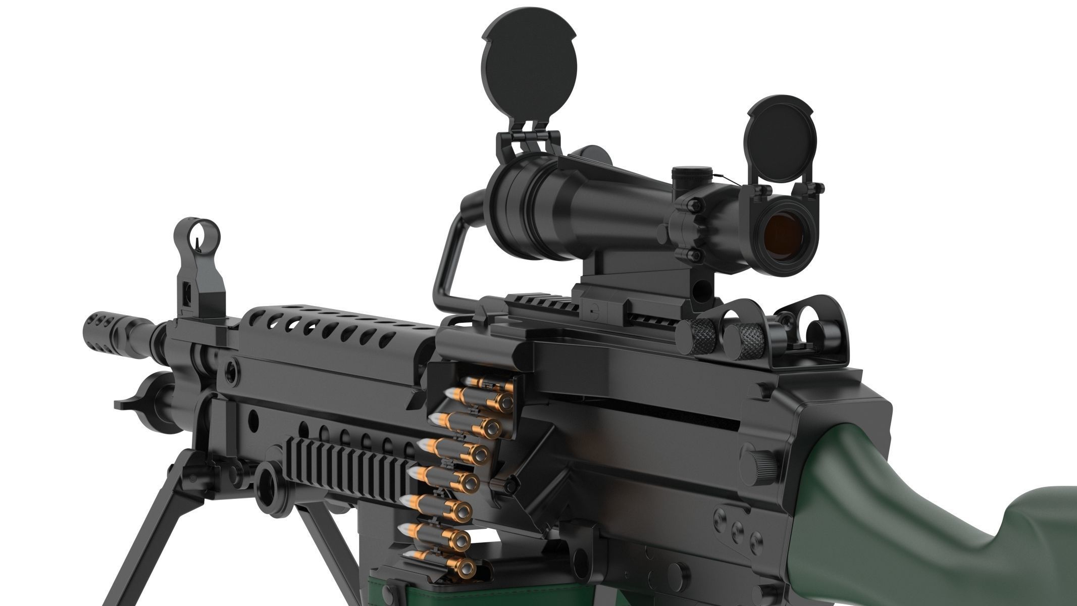 M249 Light Machine Gun 3D model_6
