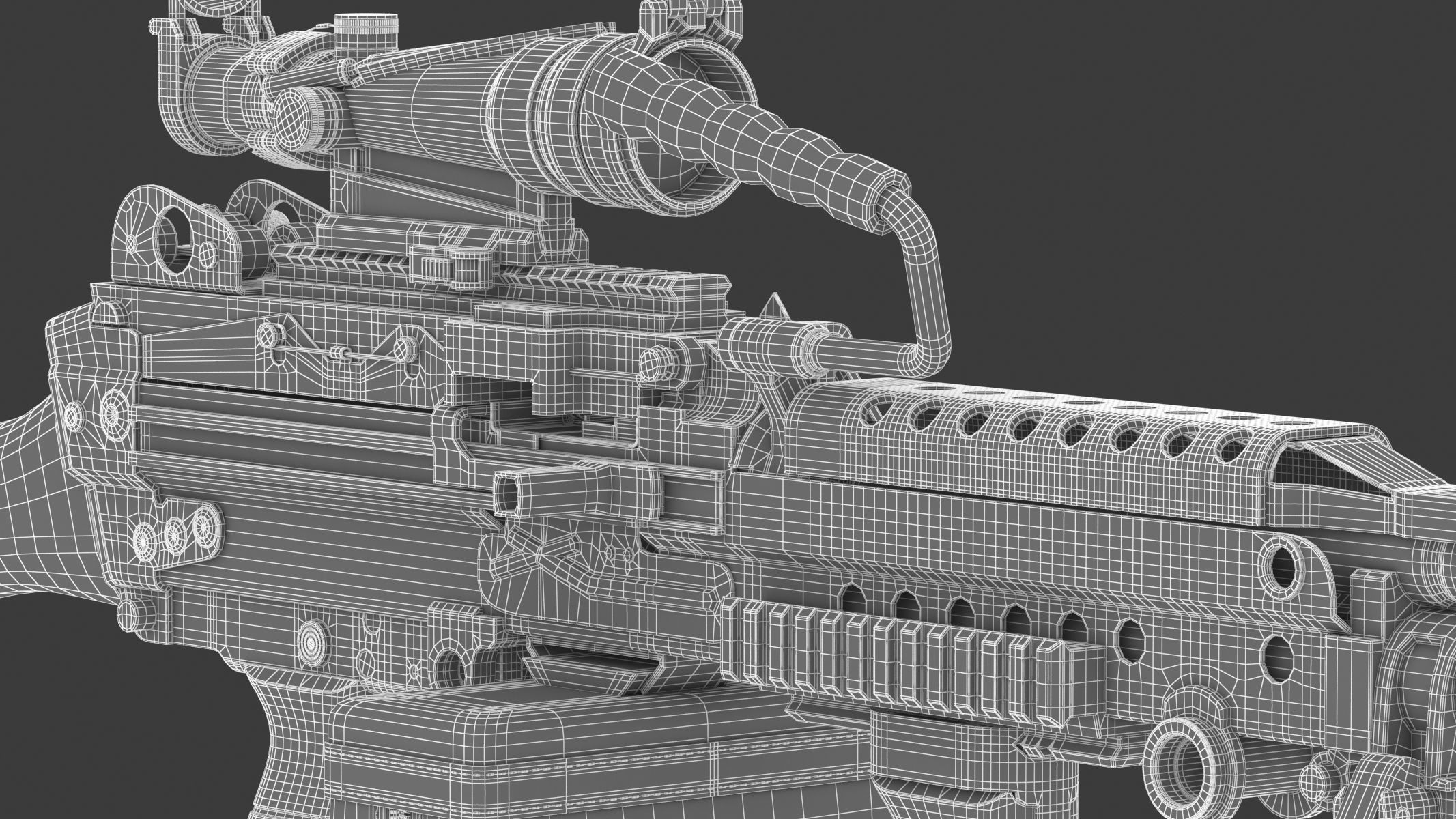 M249 Light Machine Gun 3D model_24