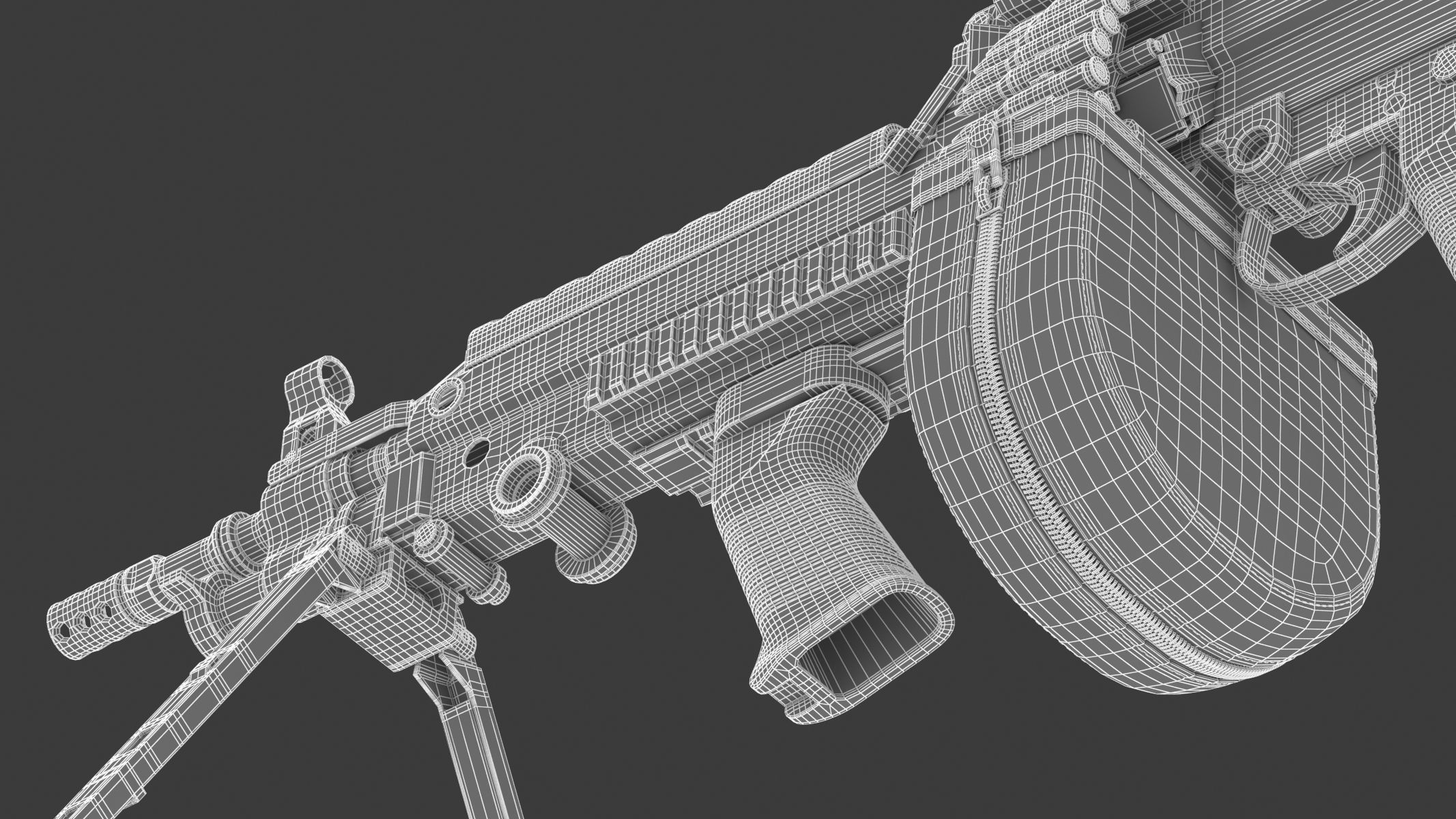 M249 Light Machine Gun 3D model_25