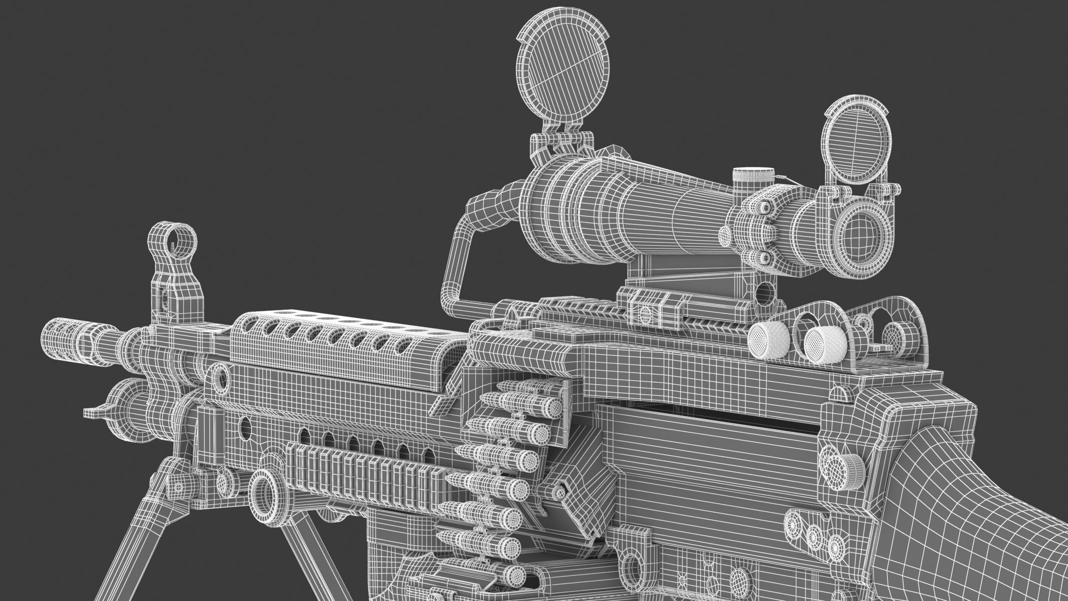 M249 Light Machine Gun 3D model_21