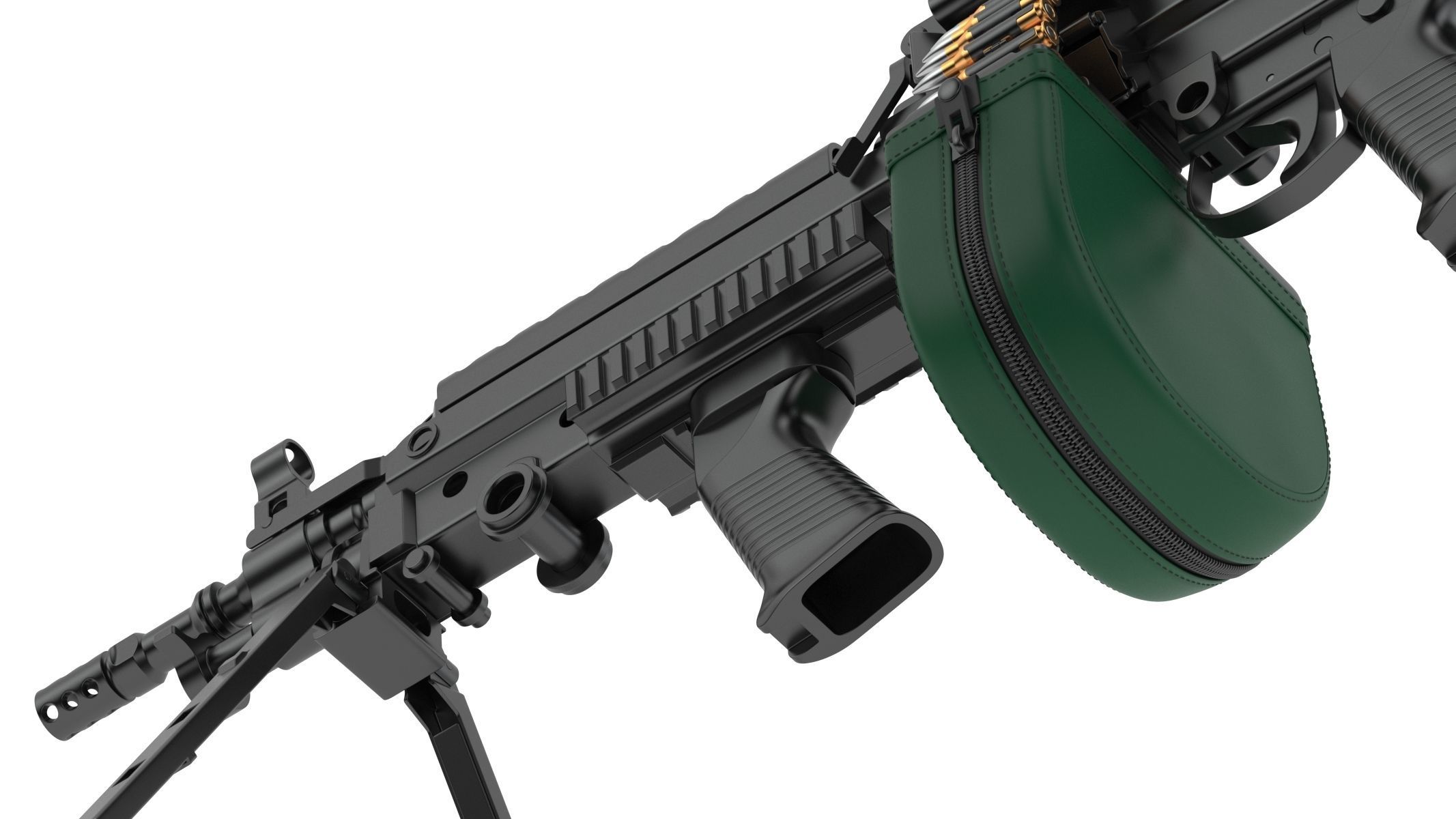 M249 Light Machine Gun 3D model_10