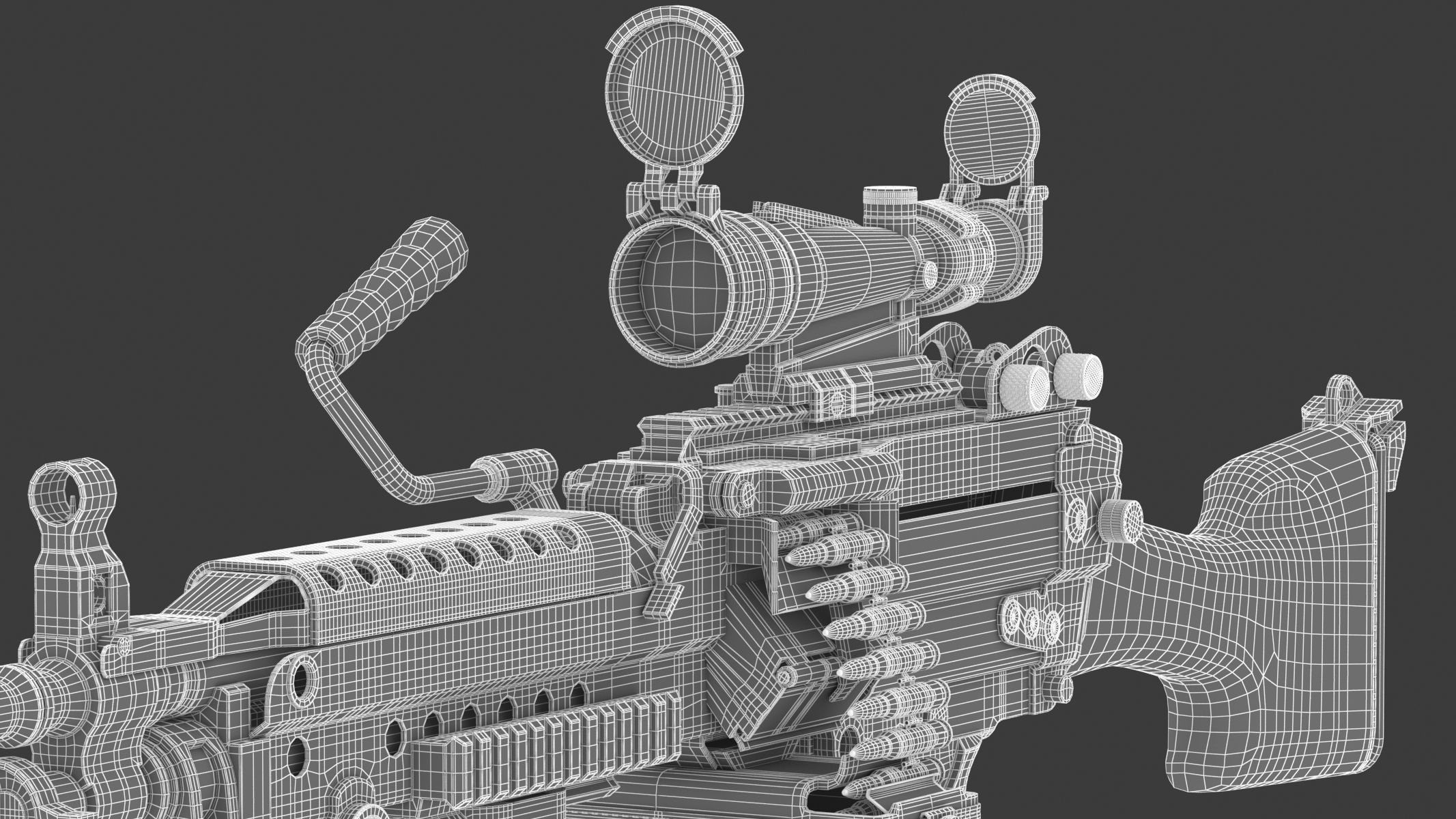 M249 Light Machine Gun 3D model_23