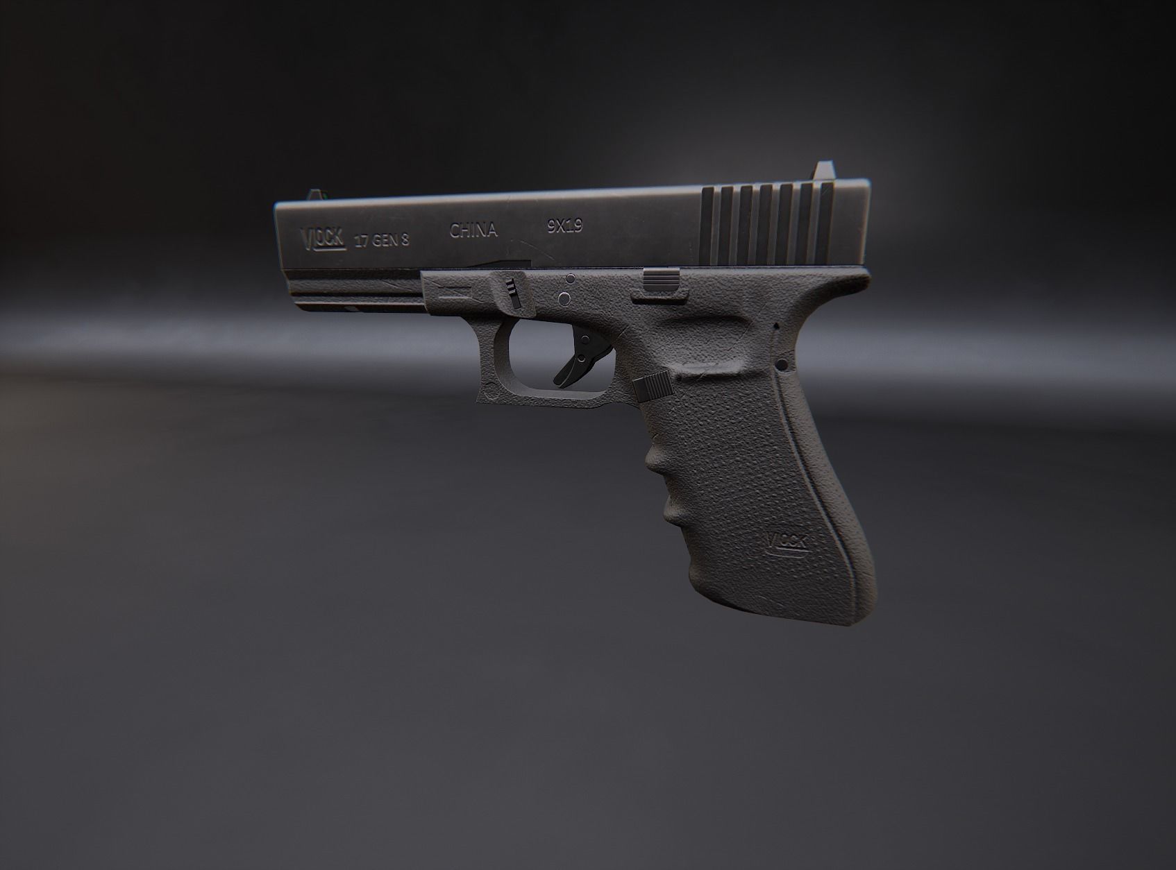 AAA Glock Game Ready PBR Low-poly 3D model_8