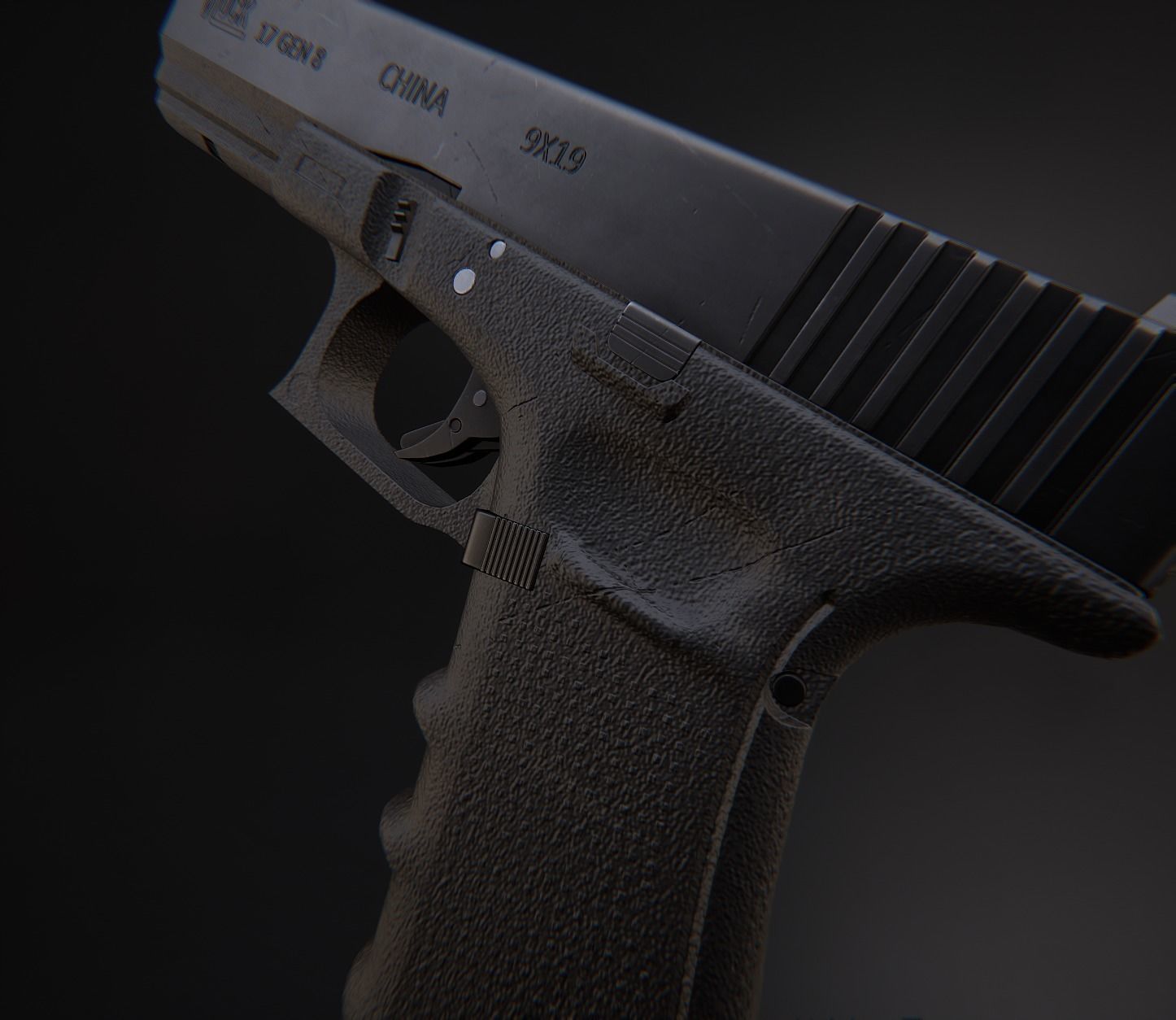 AAA Glock Game Ready PBR Low-poly 3D model_1