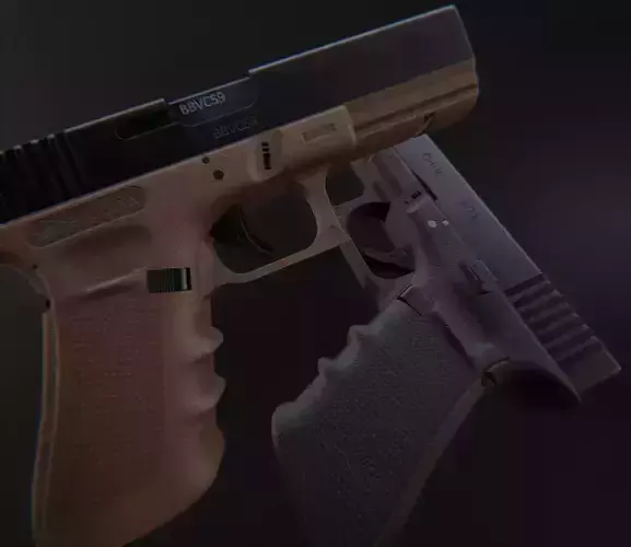AAA Glock Game Ready PBR Low-poly 3D model
