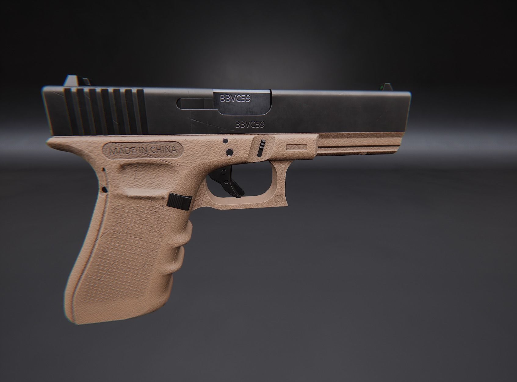 AAA Glock Game Ready PBR Low-poly 3D model_6