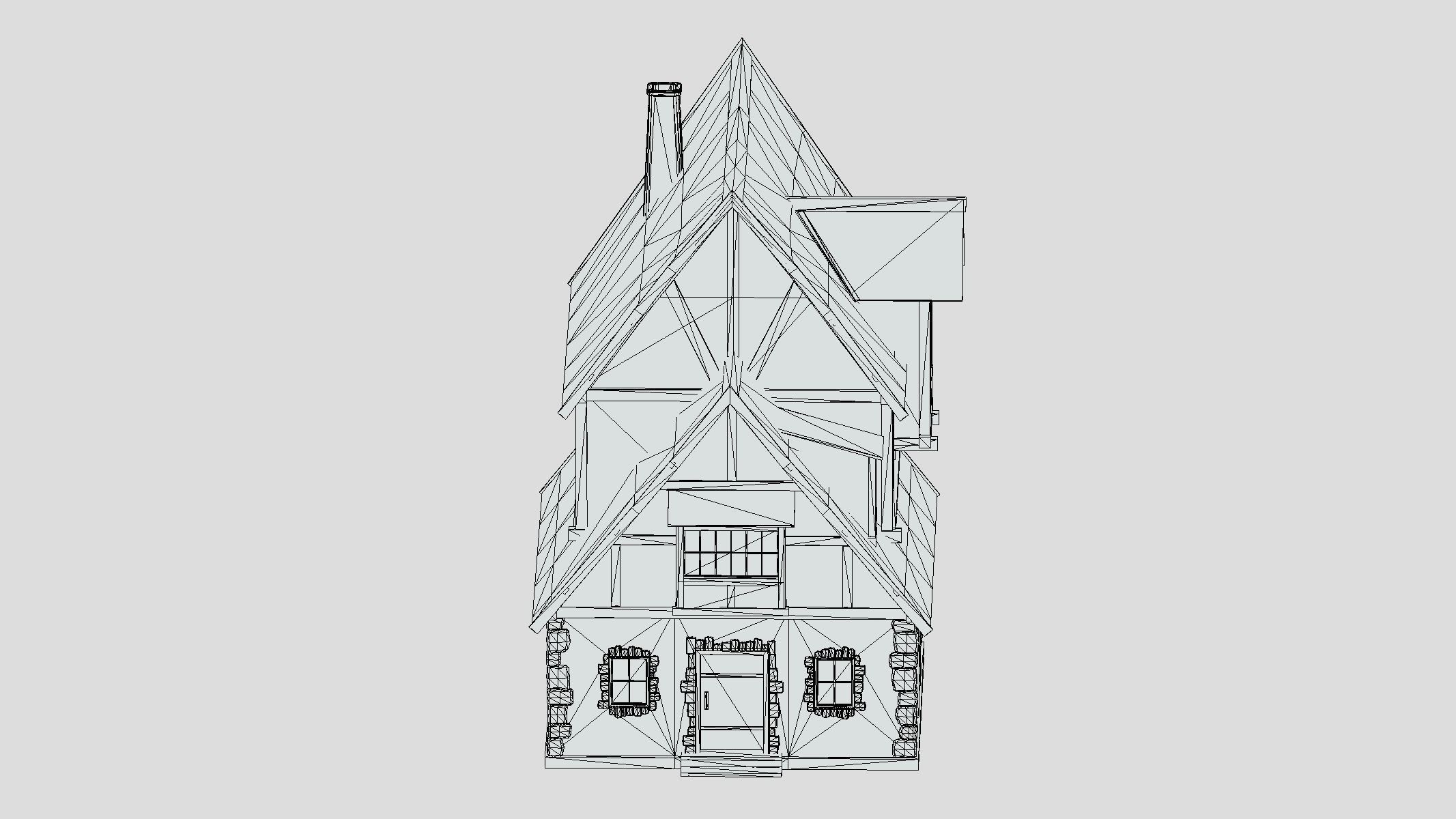 Medieval Building 07 Low Poly PBR Realistic Low-poly 3D model_3