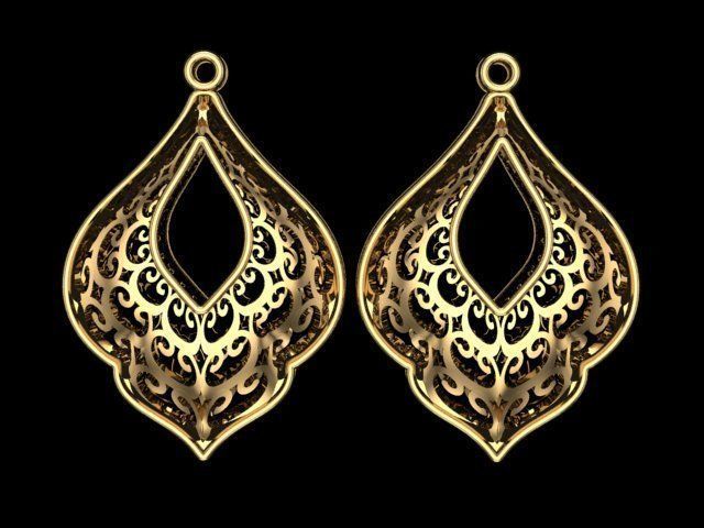 Bohemian Earrings 3D print model_1