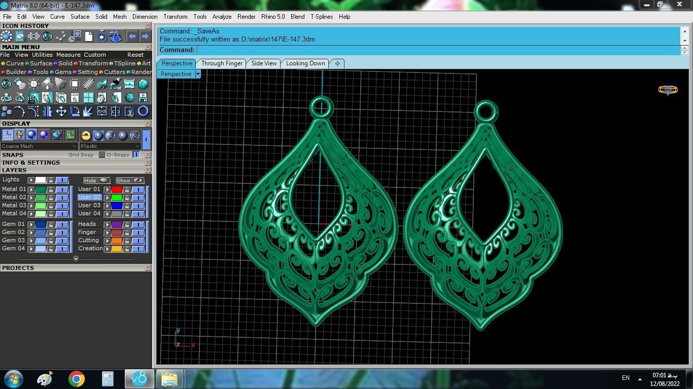 Bohemian Earrings 3D print model_6