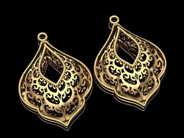 Bohemian Earrings 3D print model_2