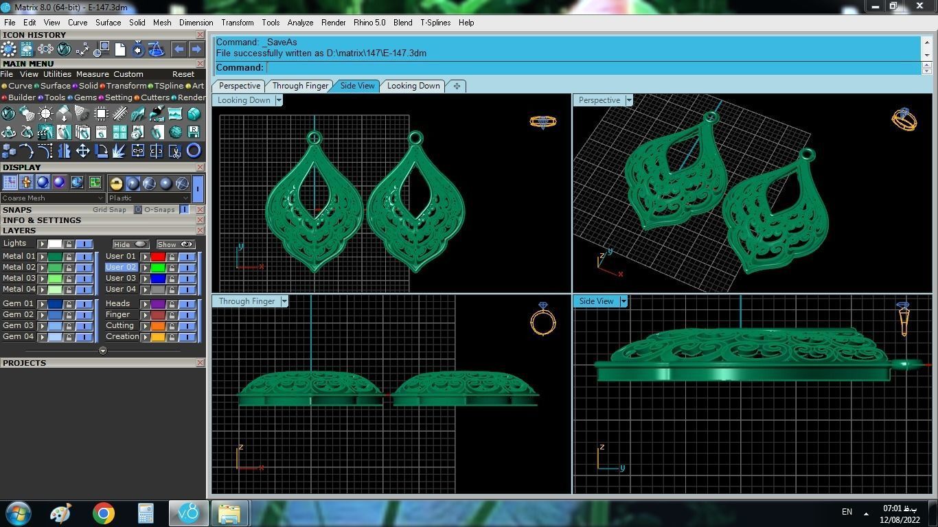 Bohemian Earrings 3D print model_5