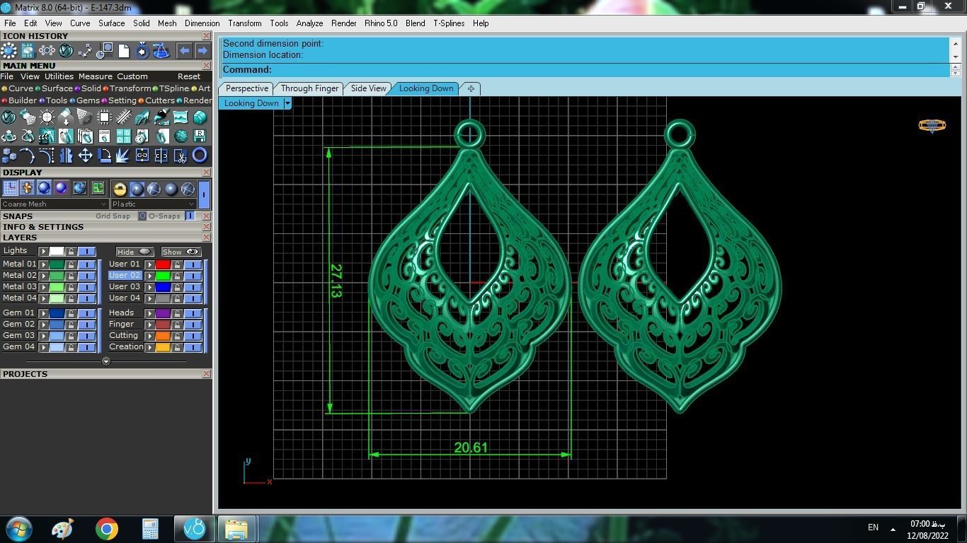 Bohemian Earrings 3D print model_4