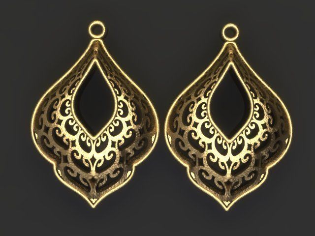 Bohemian Earrings 3D print model_3
