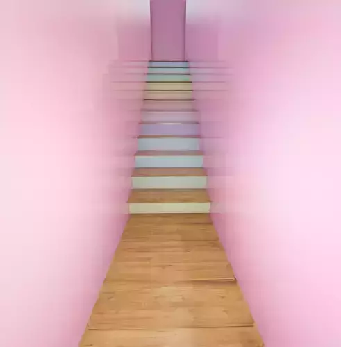 Pastel Stairs Studio Scene