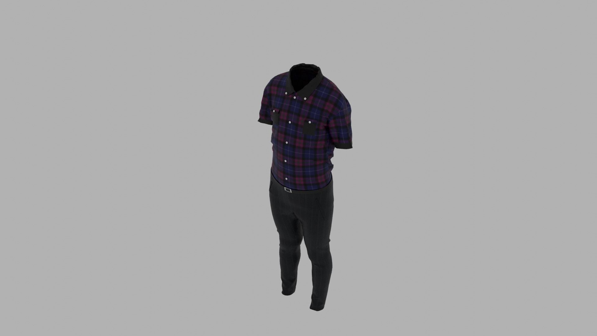 Boy - Kid Clothes Outfit  Low-poly 3D model_6