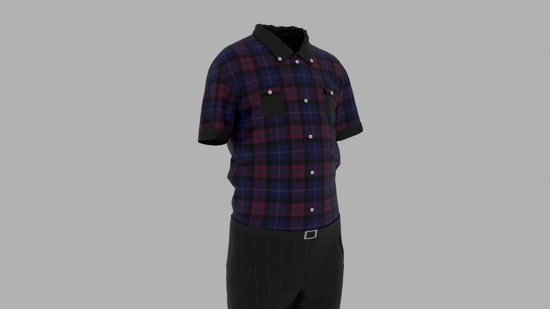 Boy - Kid Clothes Outfit  Low-poly 3D model_3
